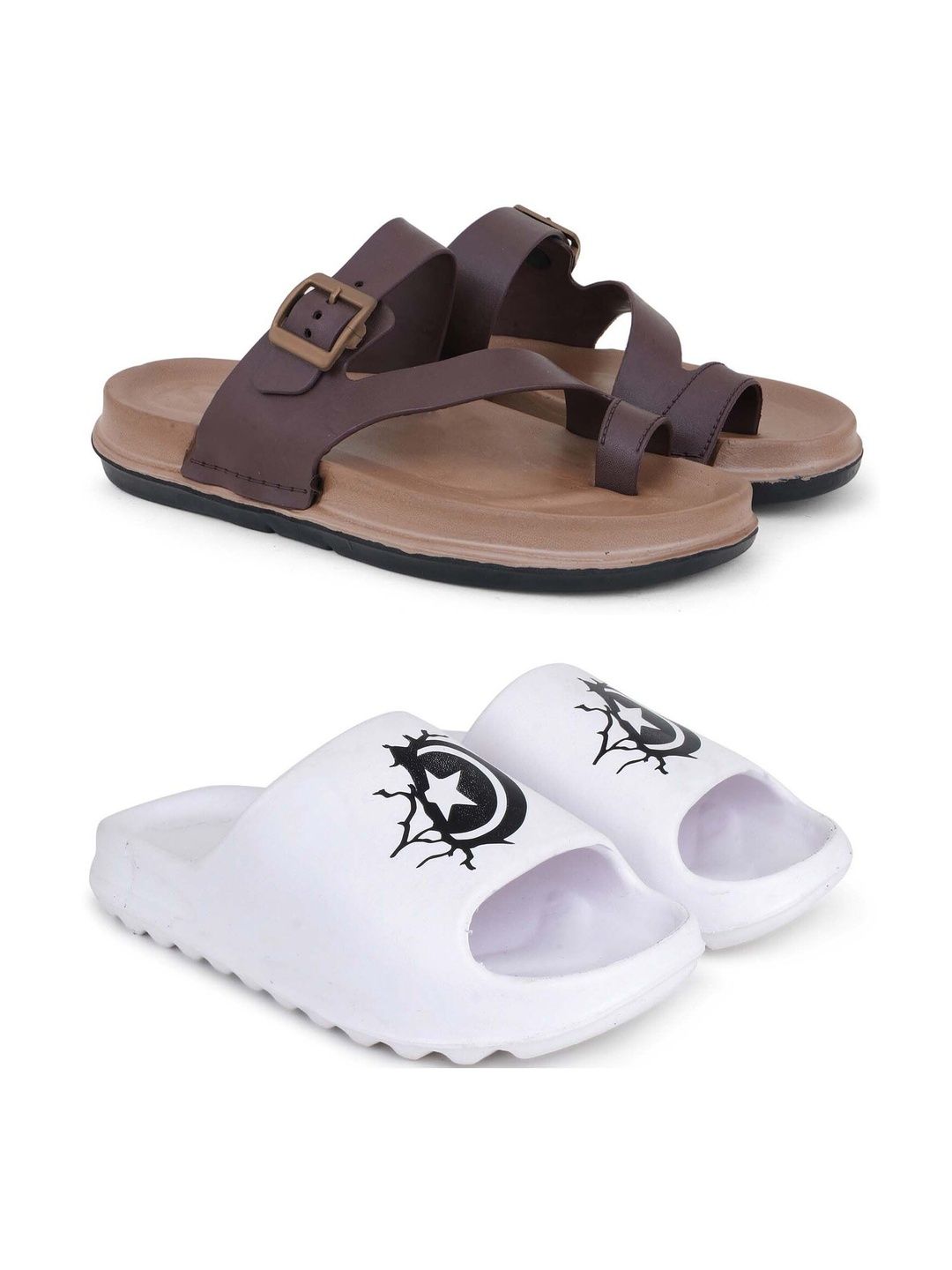 KAPYANSH Men Printed Thong Flip-Flops