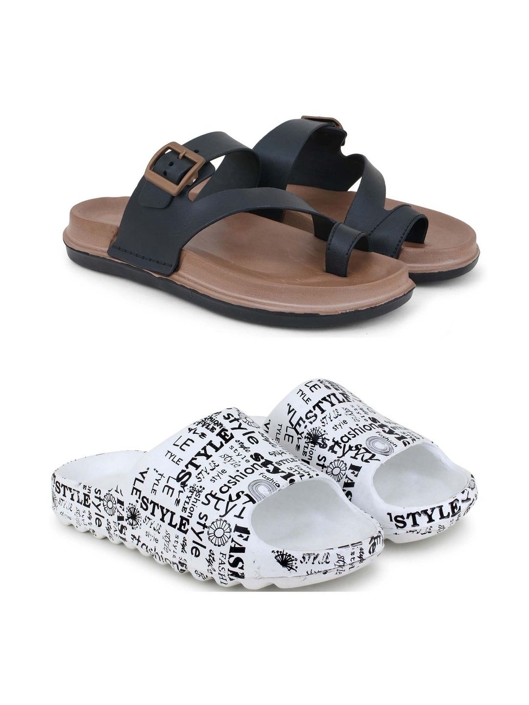KAPYANSH Men Printed Sliders
