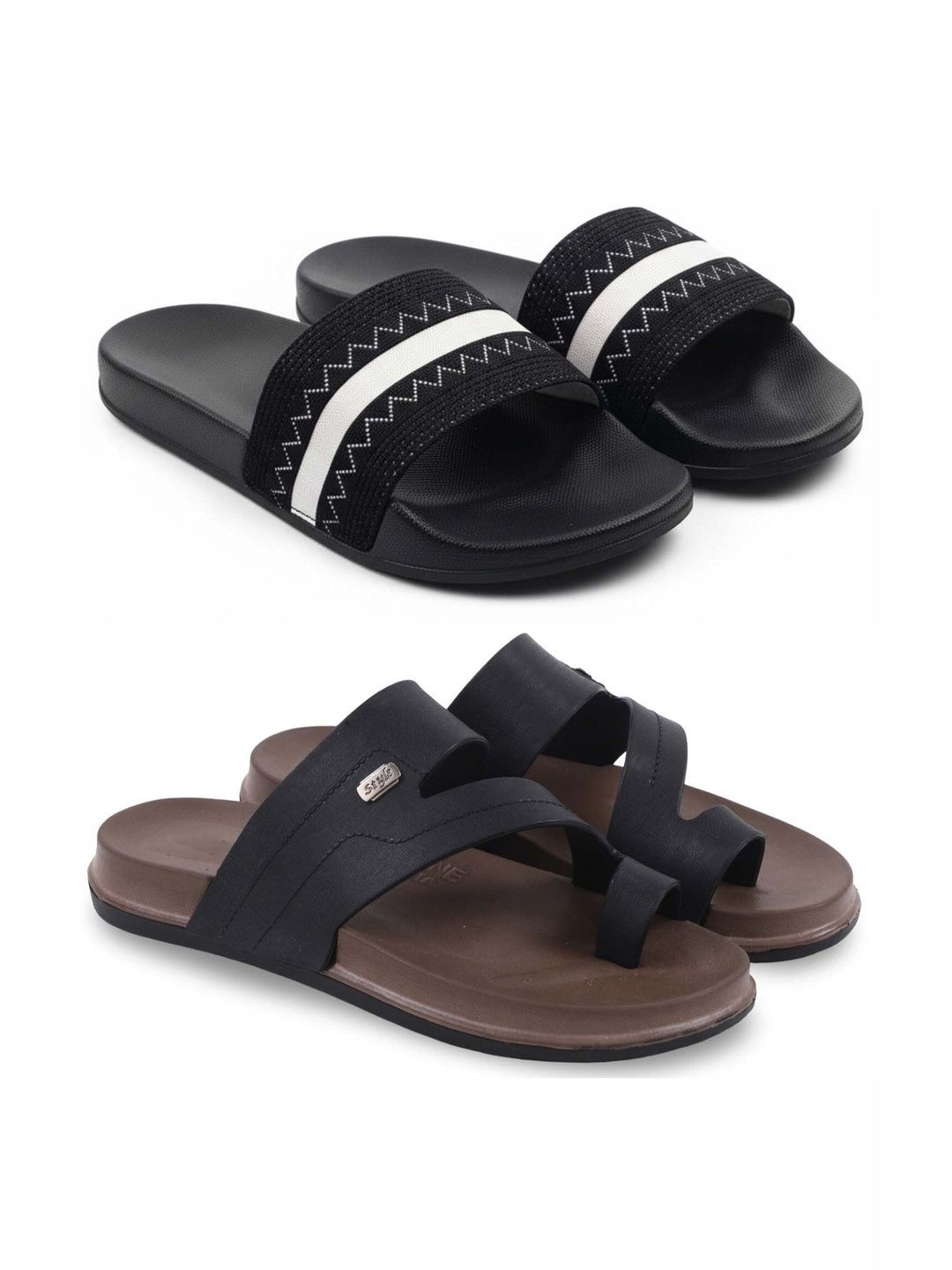 Pampy Angel Men Striped Sliders