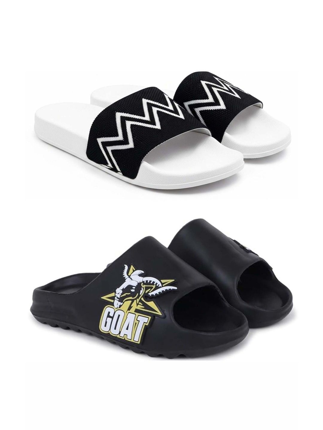KAPYANSH Men Printed Sliders