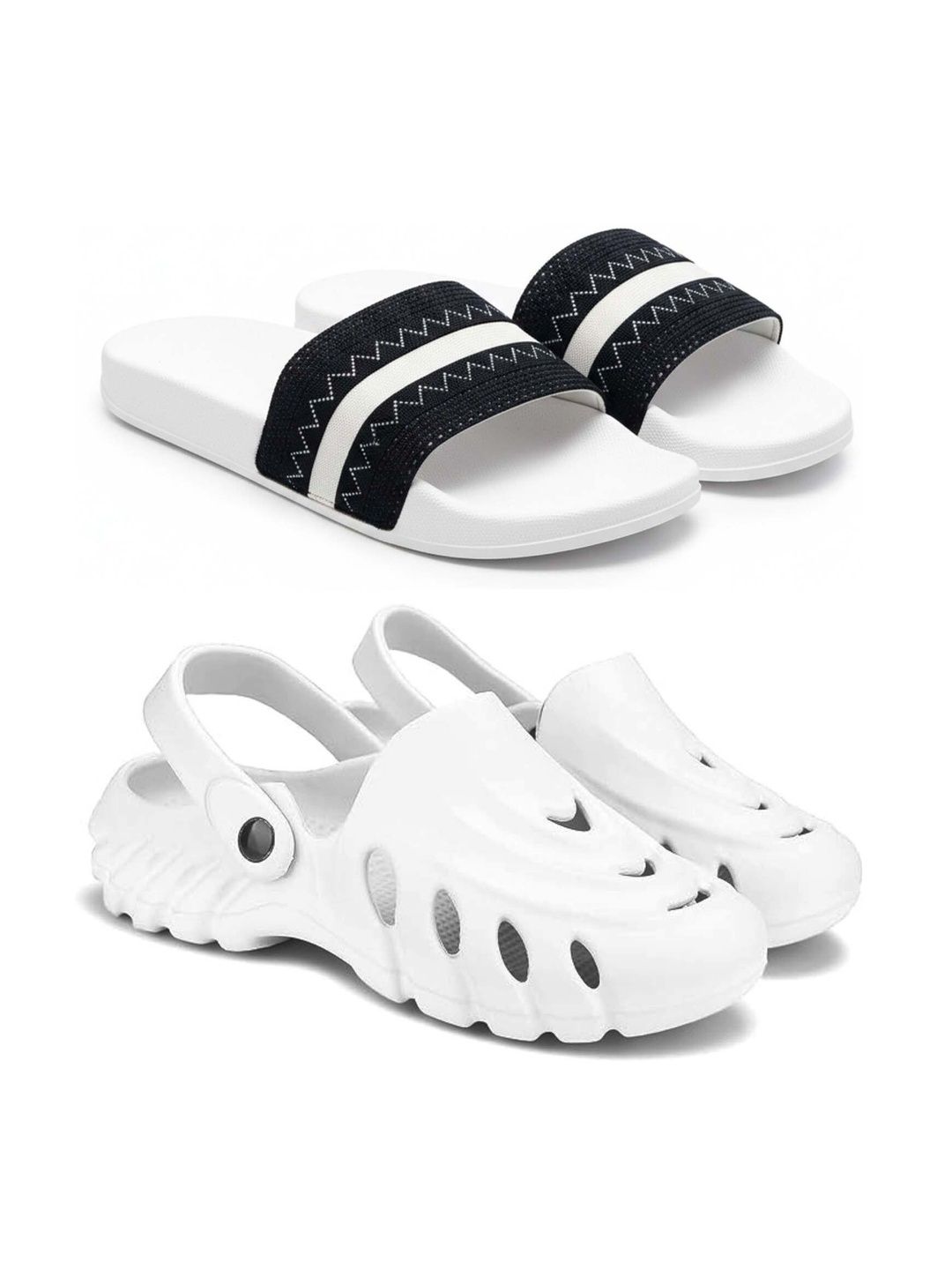 KAPYANSH Men Striped Sliders