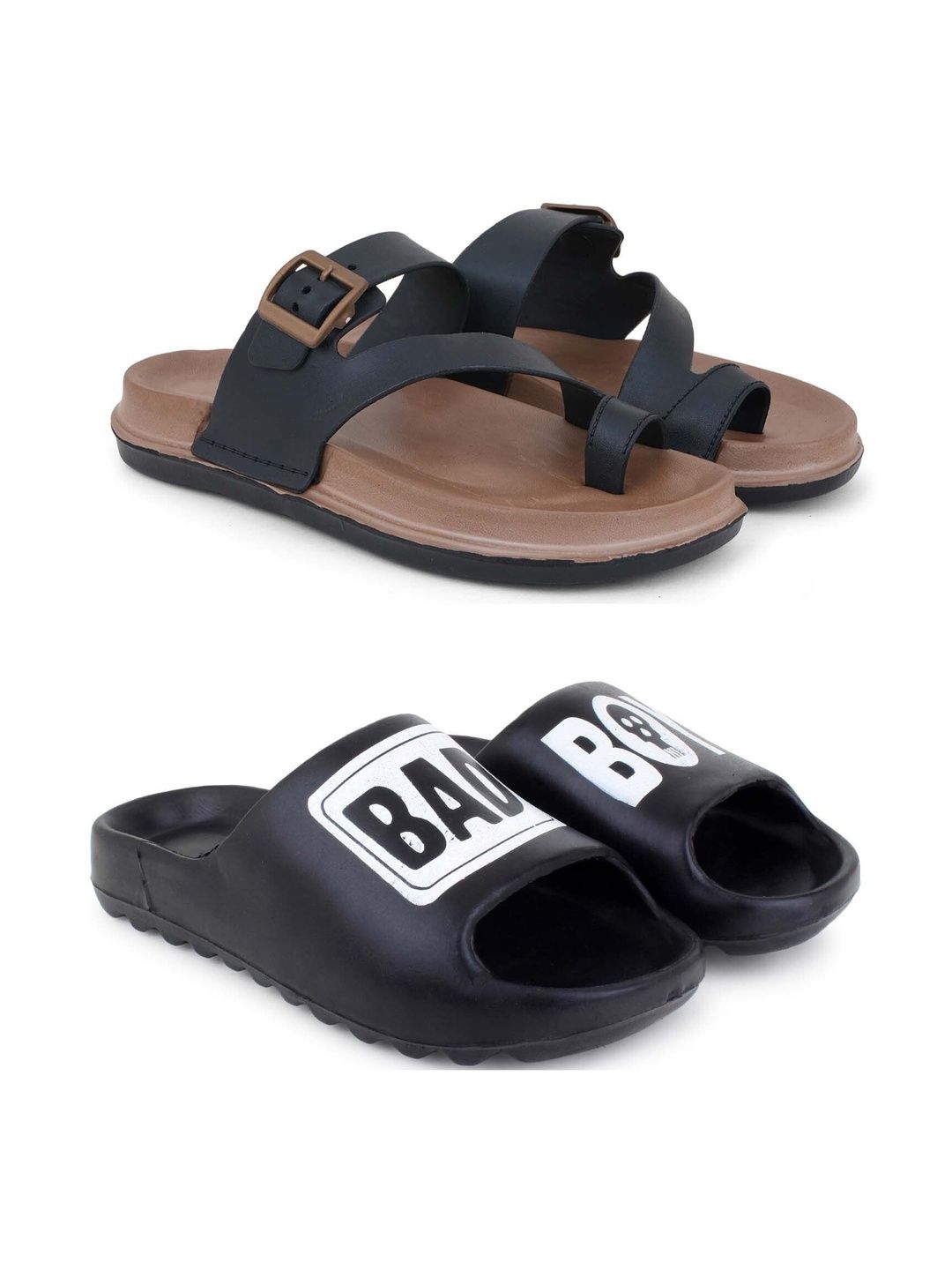 KAPYANSH Men Printed Sliders