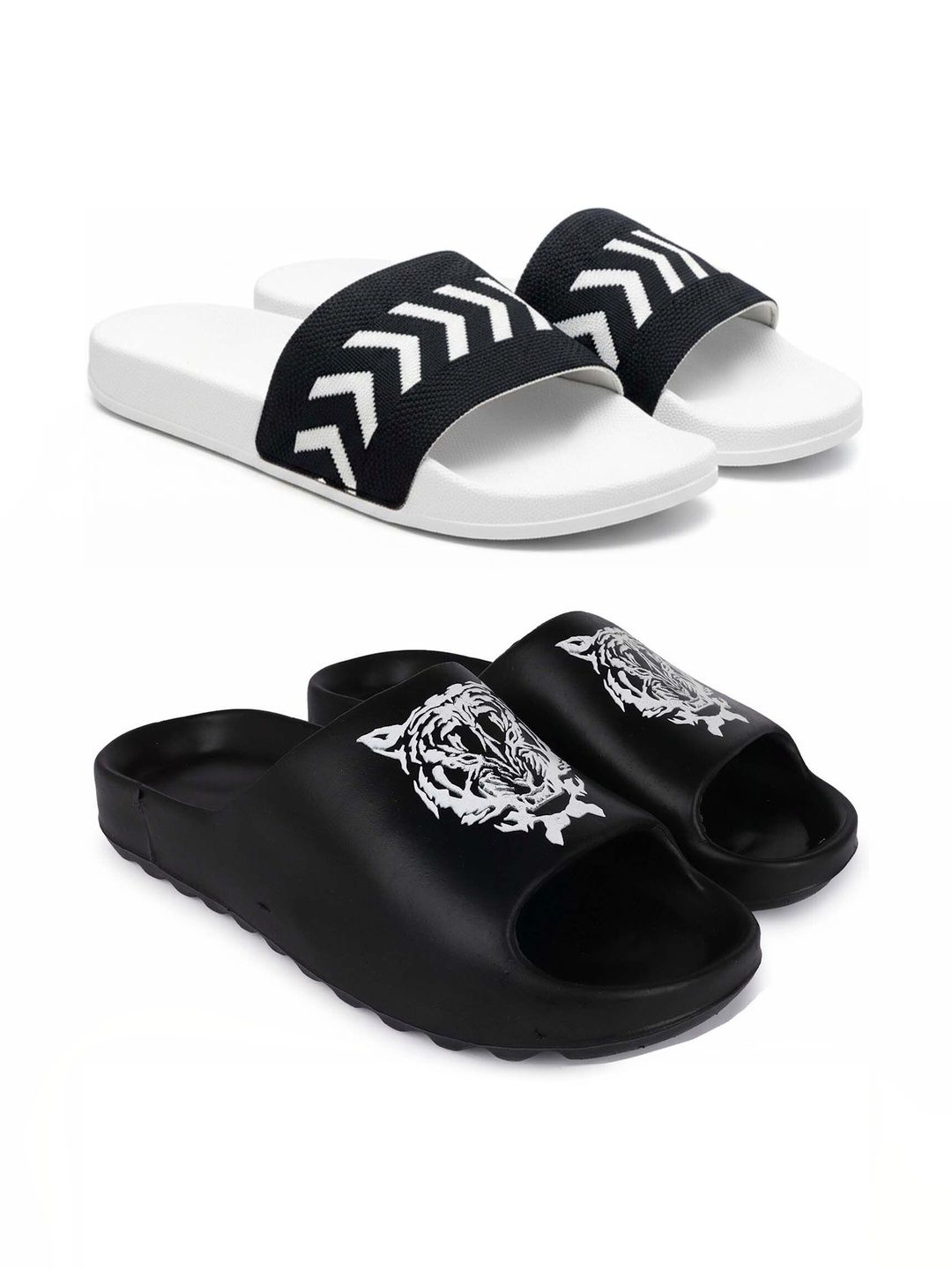 KAPYANSH Men Printed Sliders