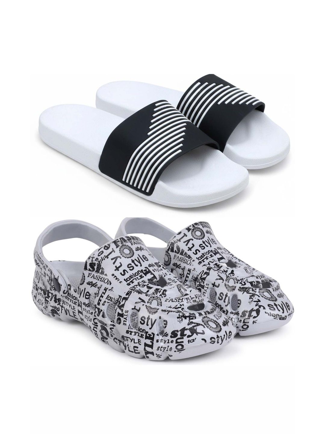 Pampy Angel Men Striped Sliders