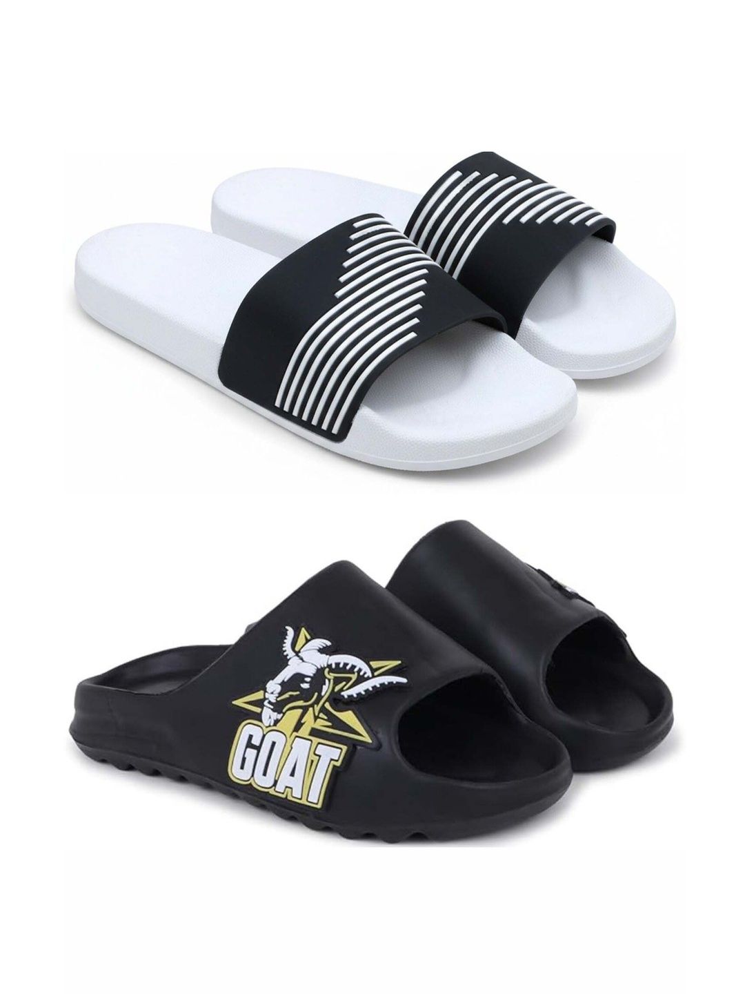 KAPYANSH Men Printed Sliders