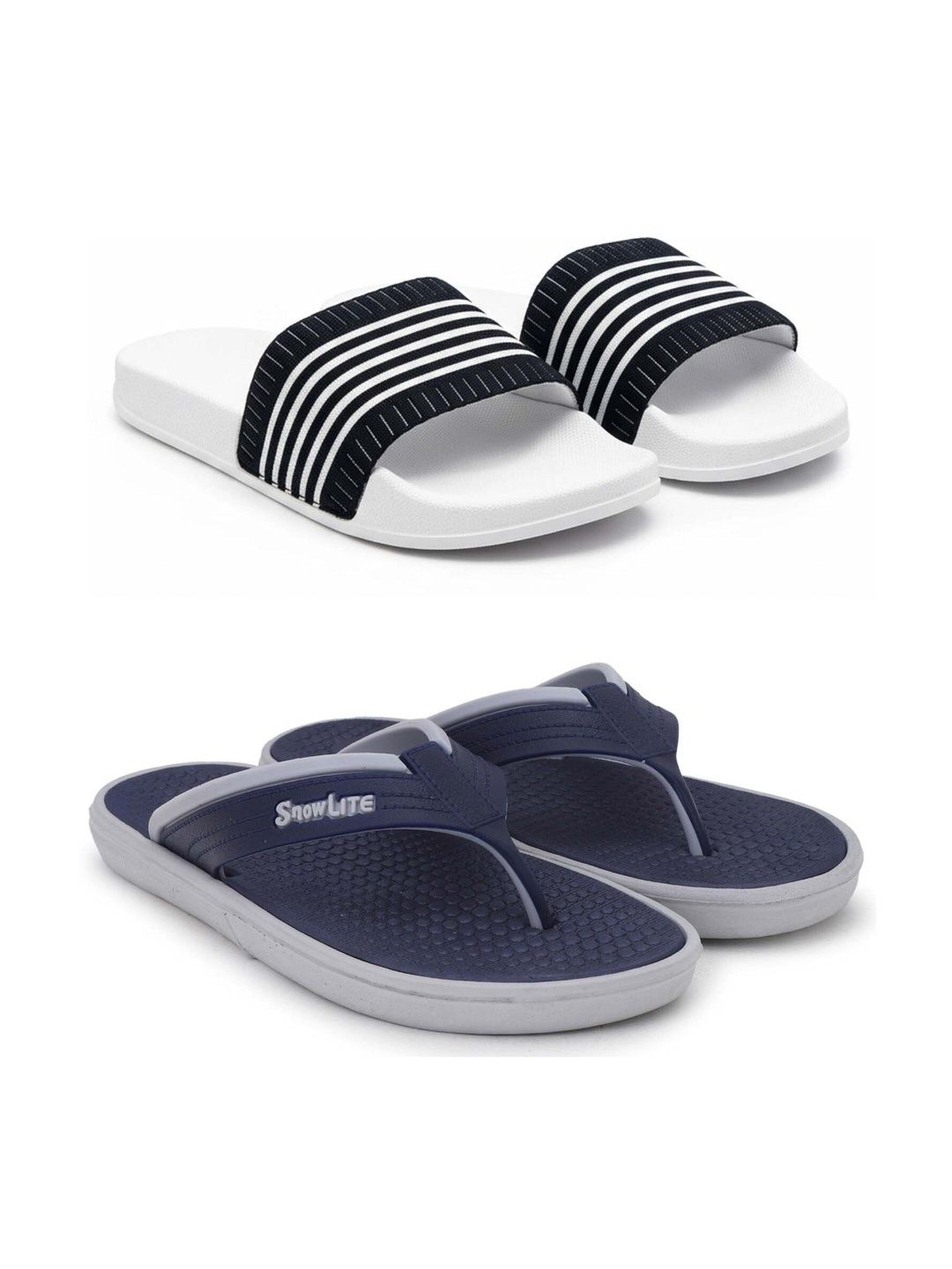 KAPYANSH Men Striped Sliders