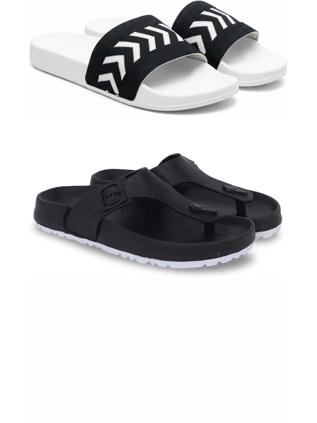 KAPYANSH Men Printed Sliders