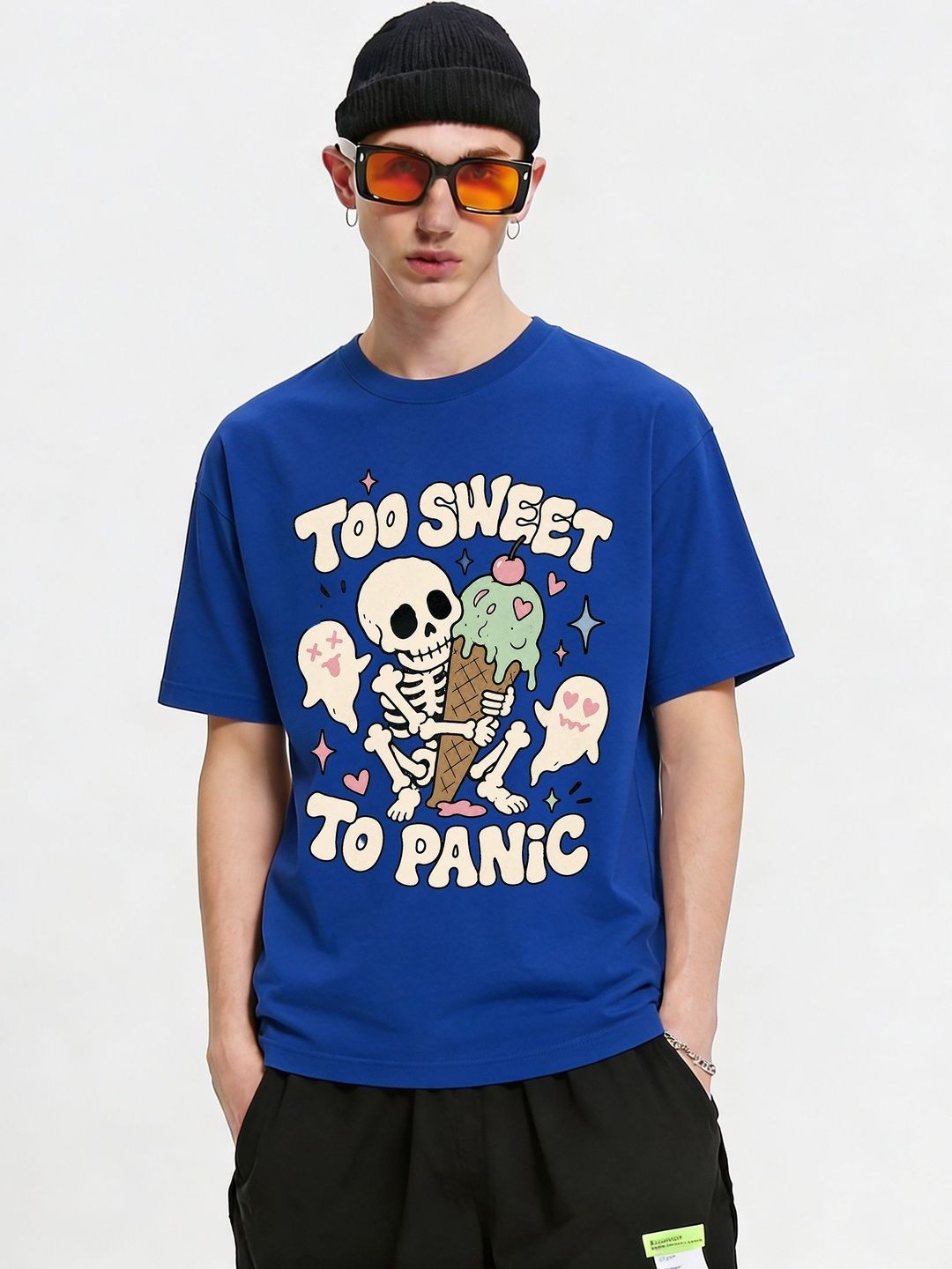 FARDA Unisex Printed Drop-Shoulder Sleeves T-shirt