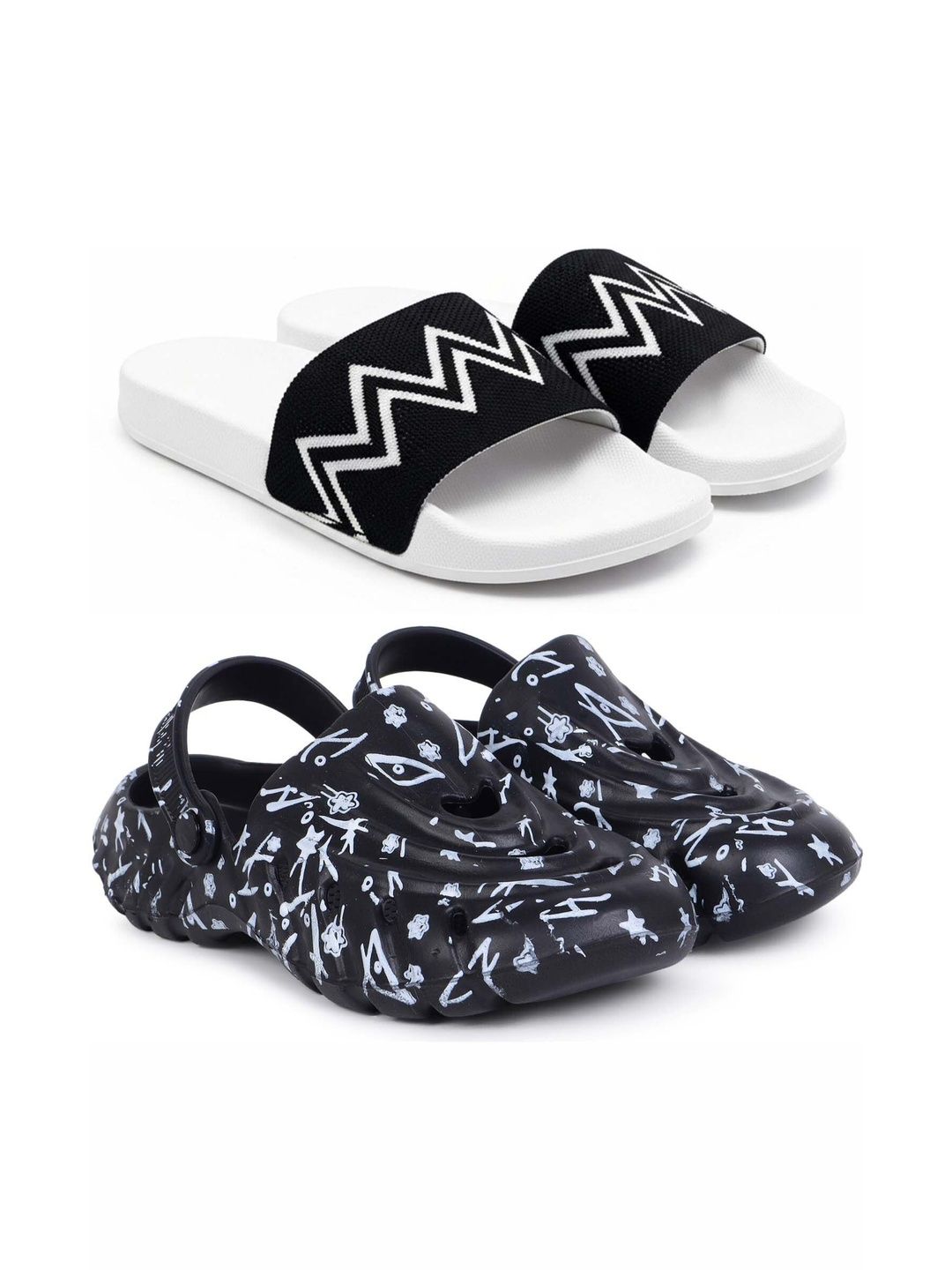 Pampy Angel Men Striped Sliders
