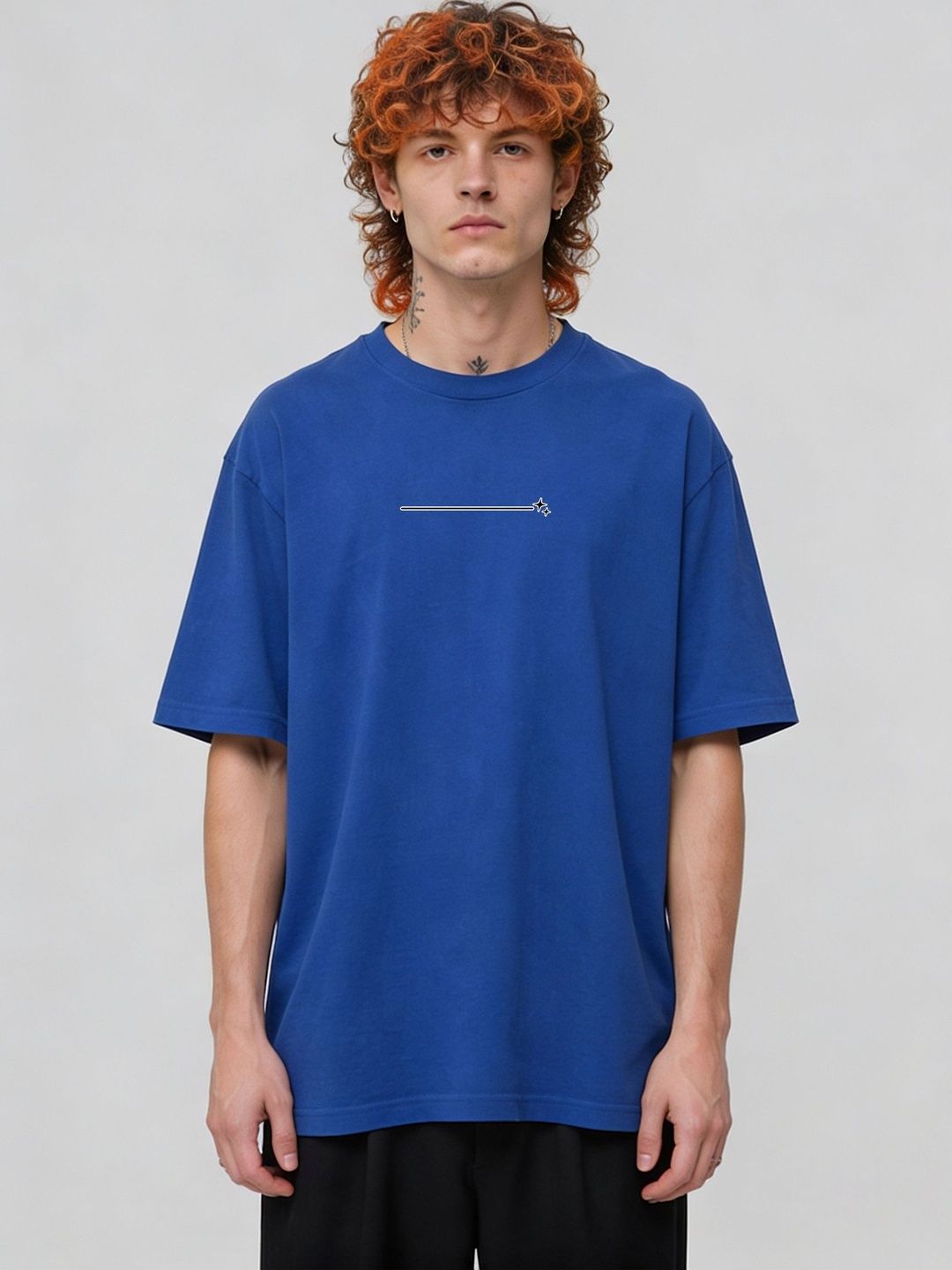 FARDA Unisex Printed Drop-Shoulder Sleeves T-shirt