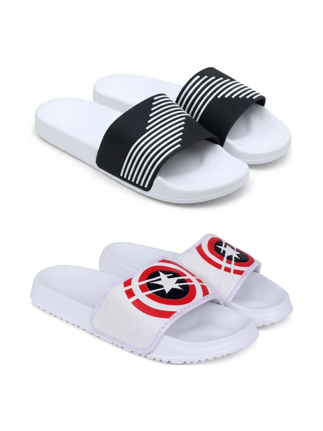KAPYANSH Men Printed Sliders