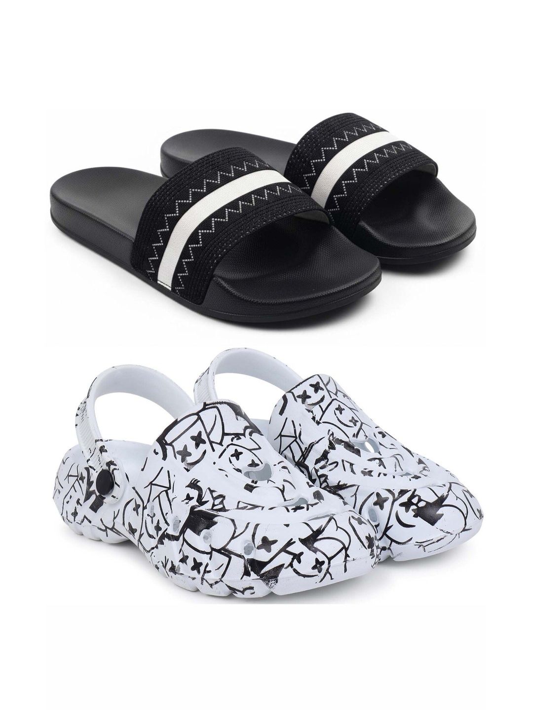 Pampy Angel Men Striped Sliders