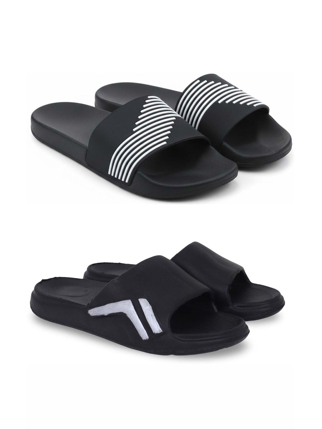 Pampy Angel Men Striped Sliders