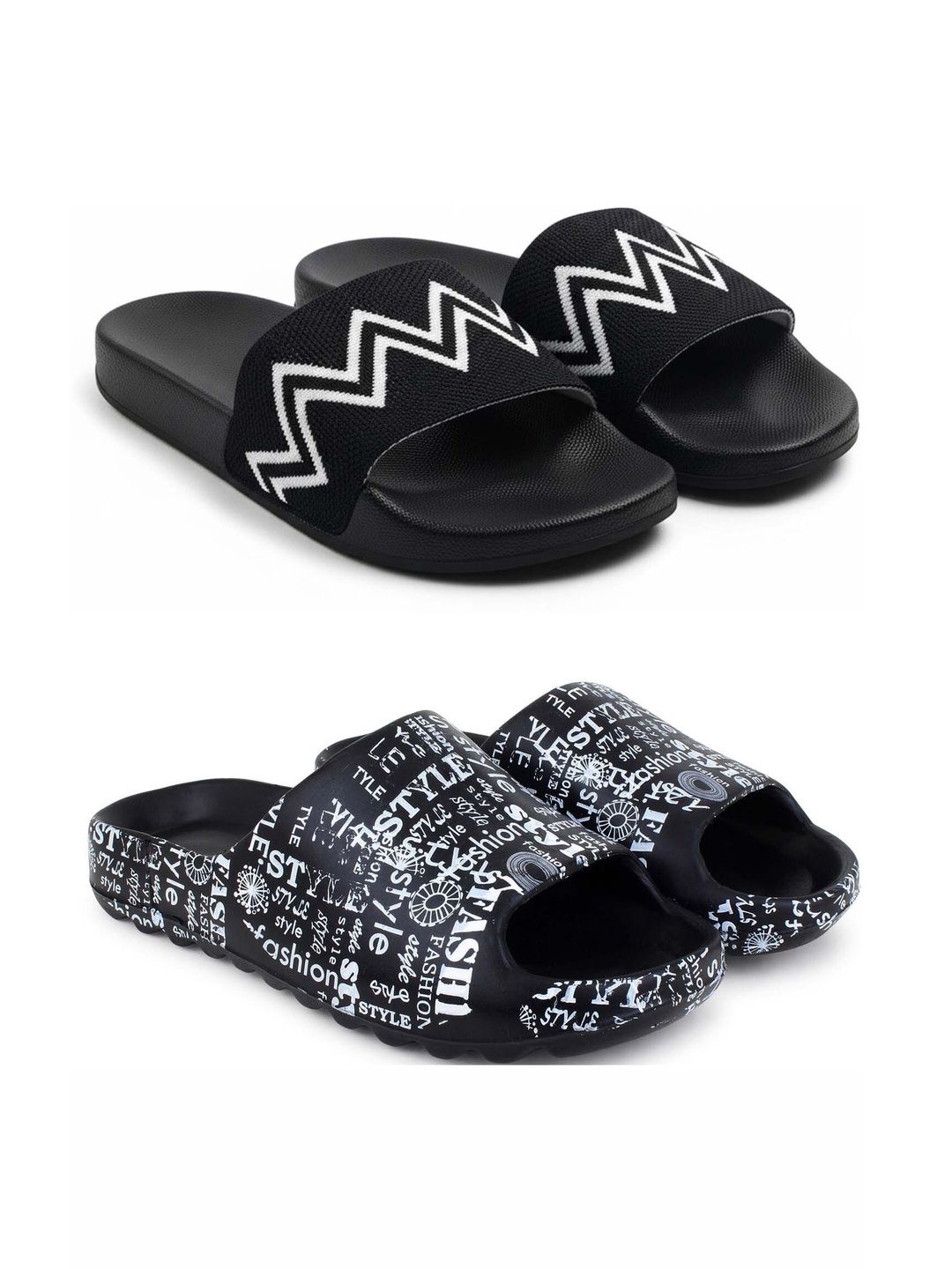 KAPYANSH Men Printed Sliders