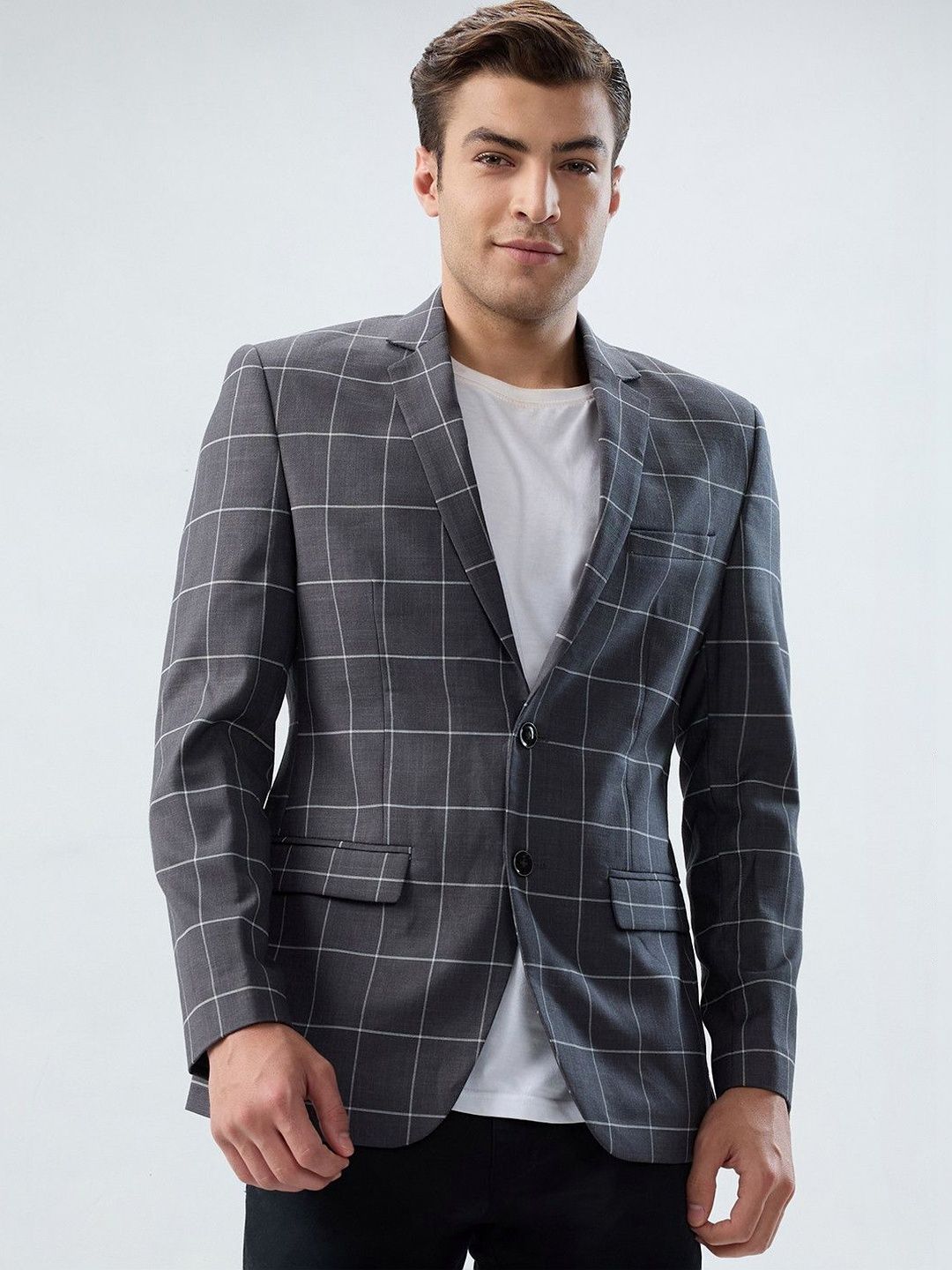 Park Avenue Men Checked Tailored Jacket