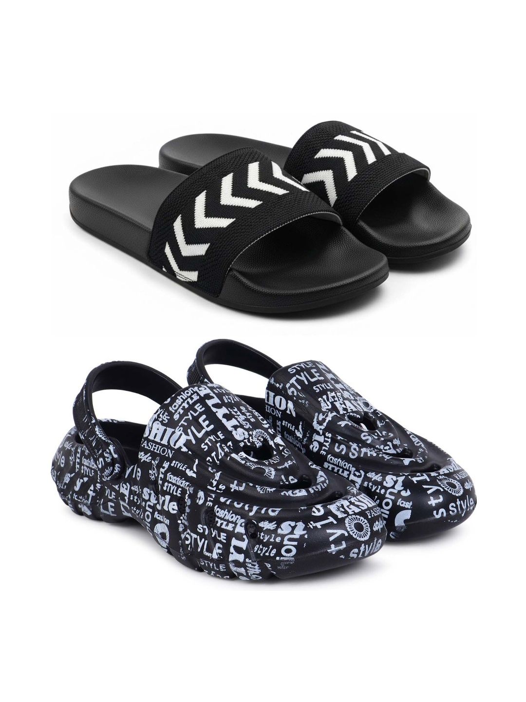 KAPYANSH Men Printed Sliders