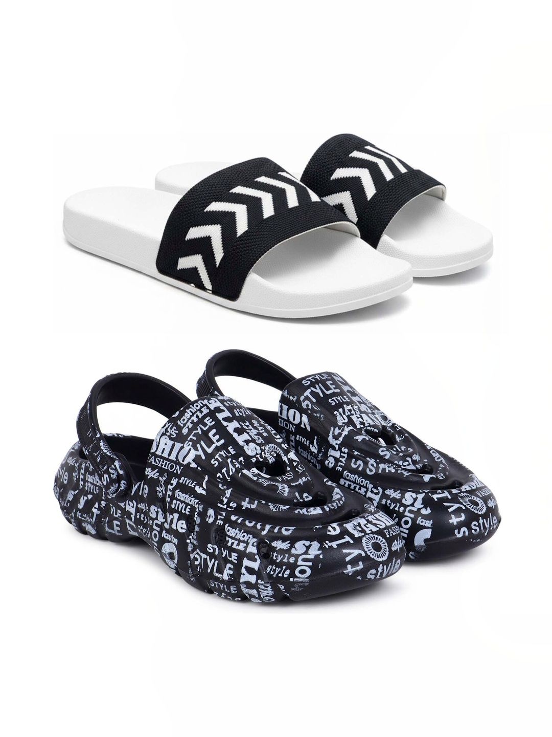 KAPYANSH Men Printed Sliders
