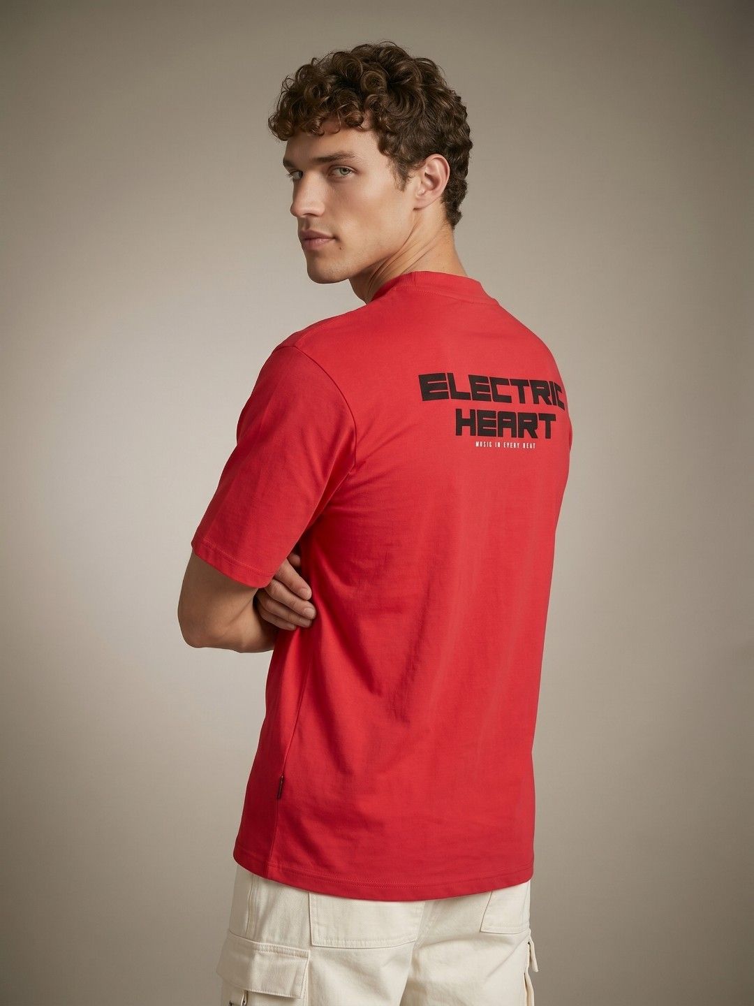 glitchez Typography Printed Relaxed Fit T-shirt