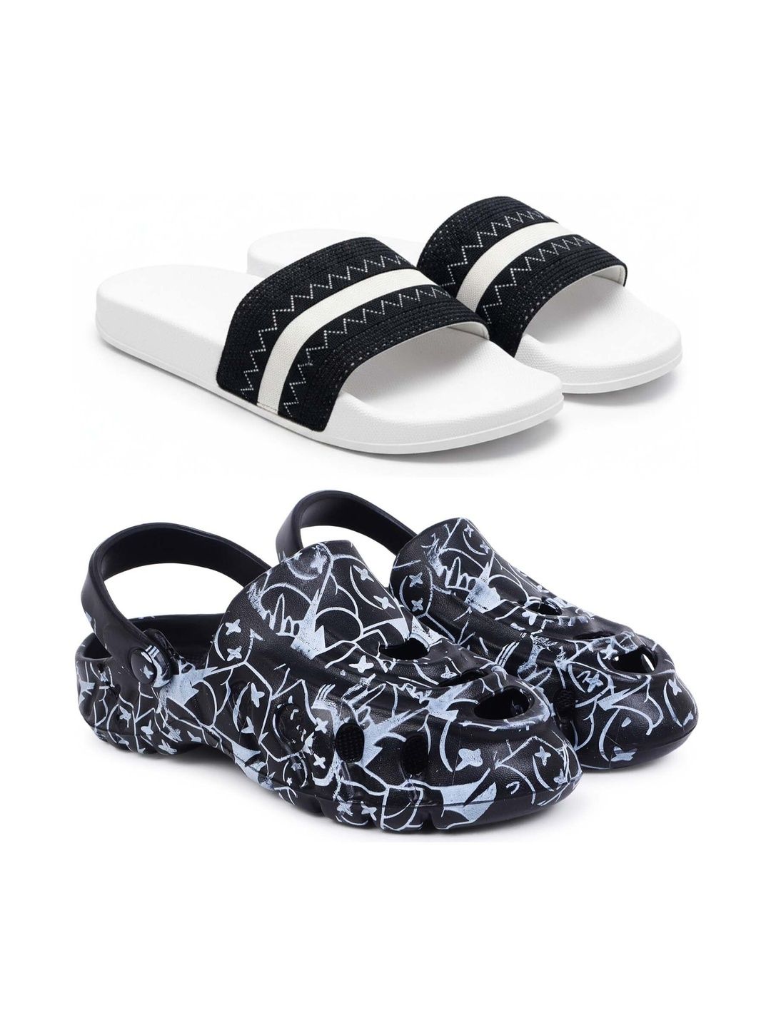 Pampy Angel Men Striped Sliders