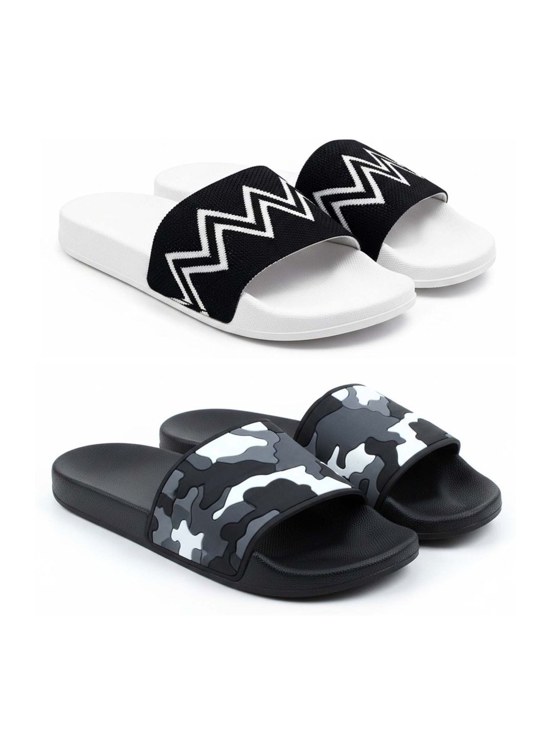 KAPYANSH Men Printed Sliders