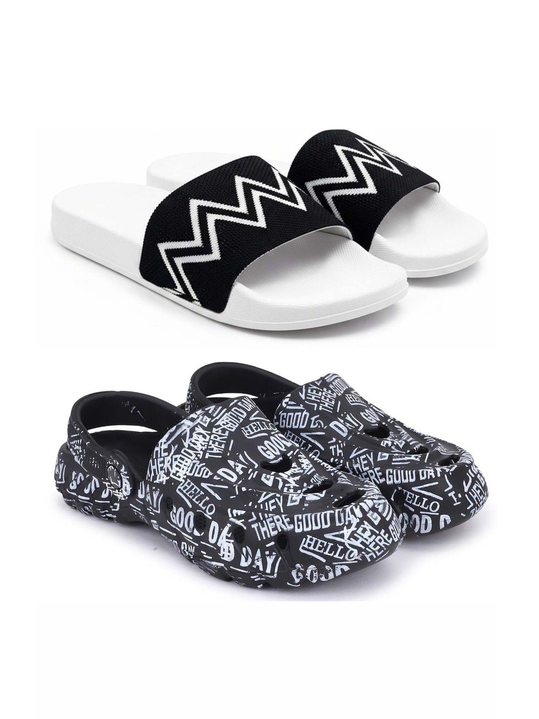 KAPYANSH Men Printed Sliders
