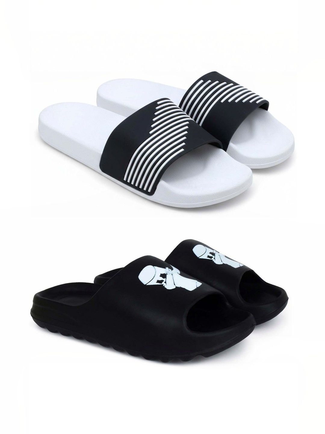 Pampy Angel Men Striped Sliders
