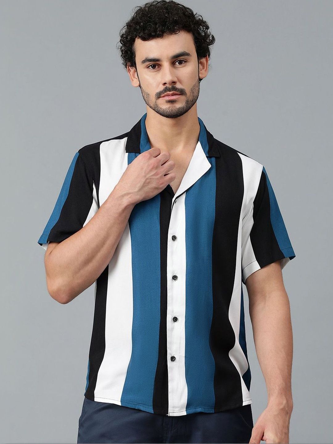 Stylecast X Kotty Men Striped Casual Shirt