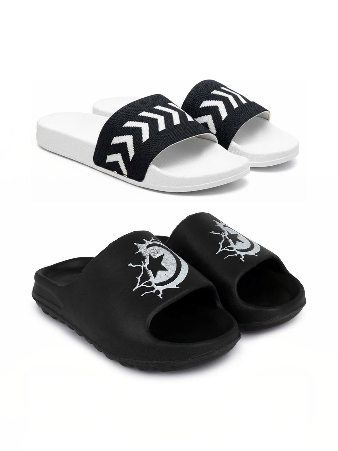 KAPYANSH Men Printed Sliders