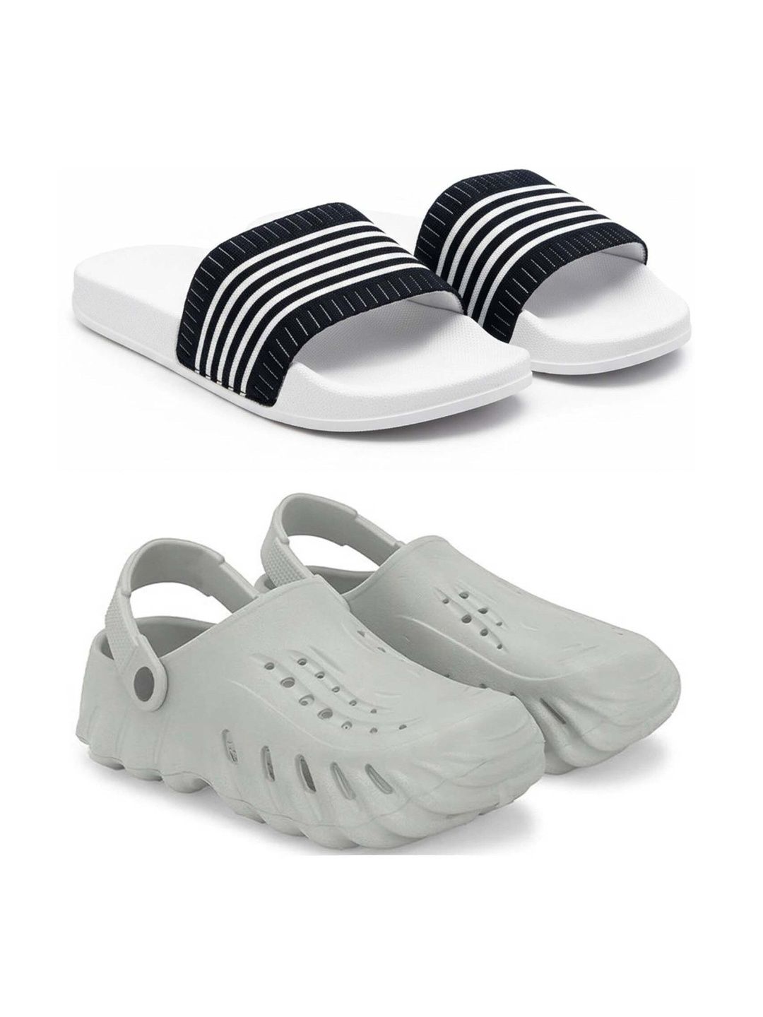 KAPYANSH Men Striped Sliders