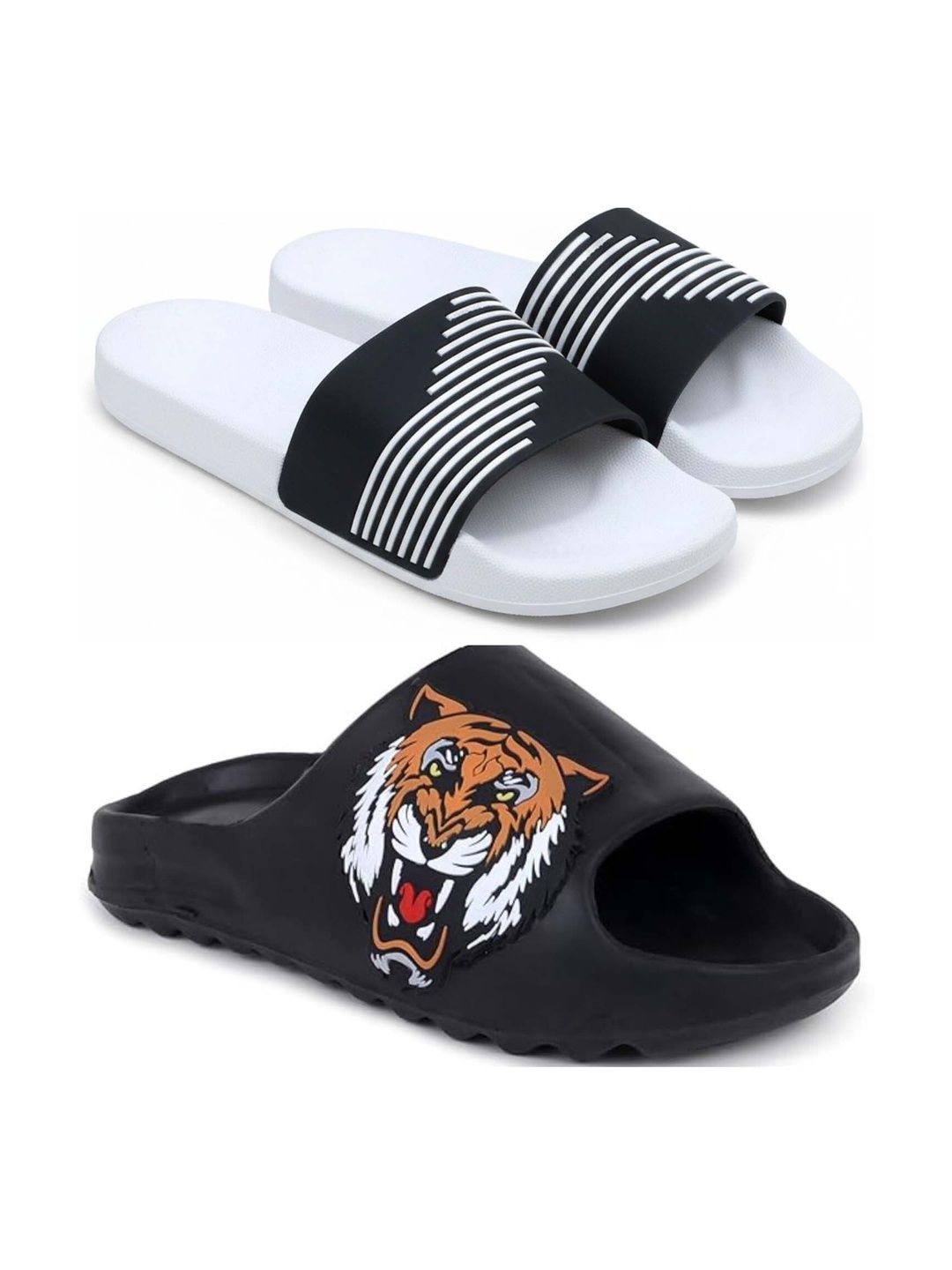 KAPYANSH Men Printed Sliders
