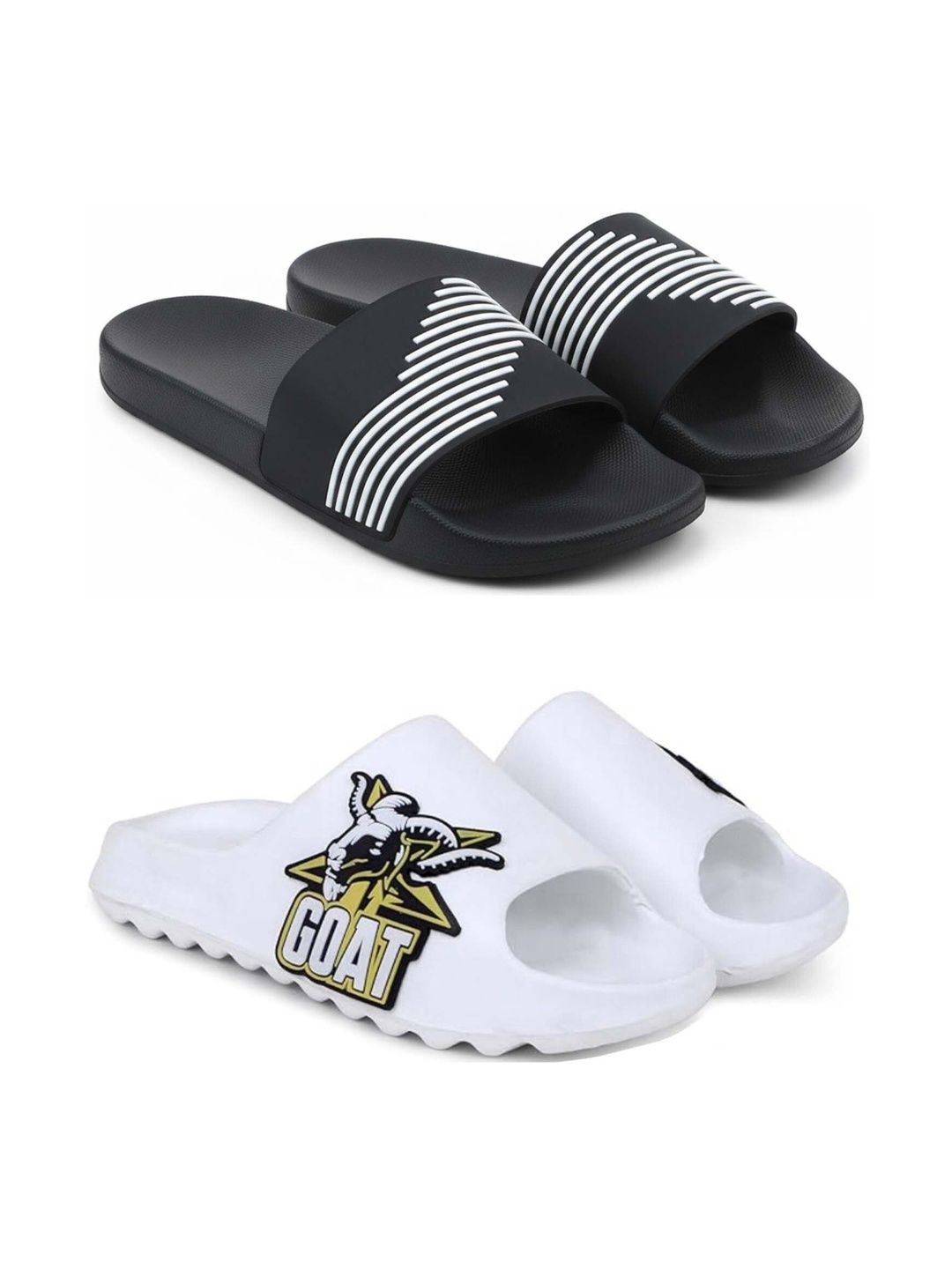 KAPYANSH Men Printed Sliders