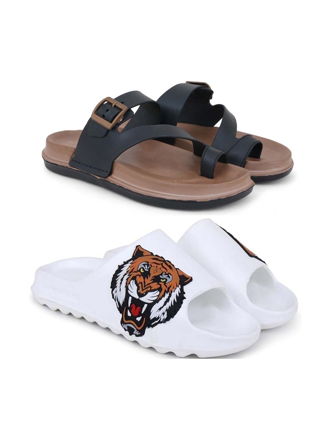 KAPYANSH Men Printed Thong Flip-Flops