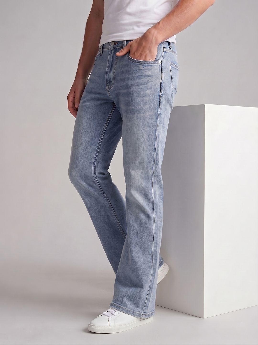 Men Bootcut Jeans U.S. Polo Assn. Denim Co. Men Connor Bootcut Heavy Fade Jeans