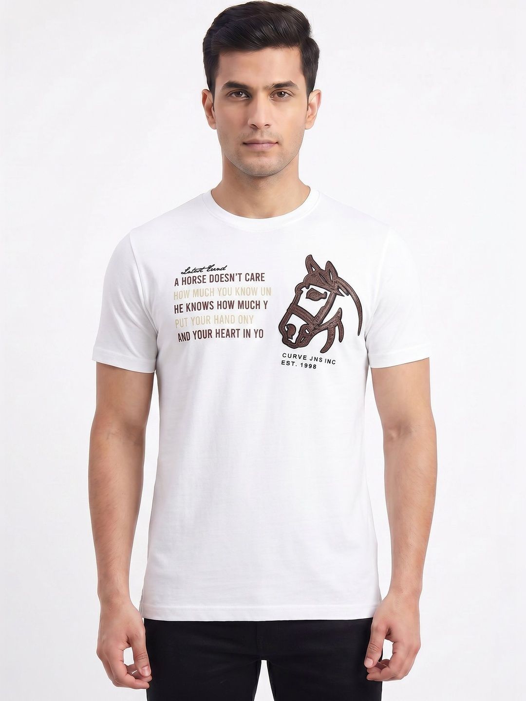 Plugin Men Round Neck Graphic T-shirt
