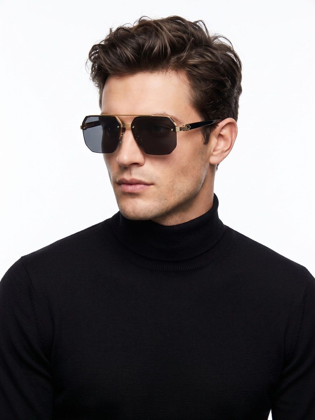 Roadster Unisex Grey Lens & Gold-Toned Other Sunglasses with