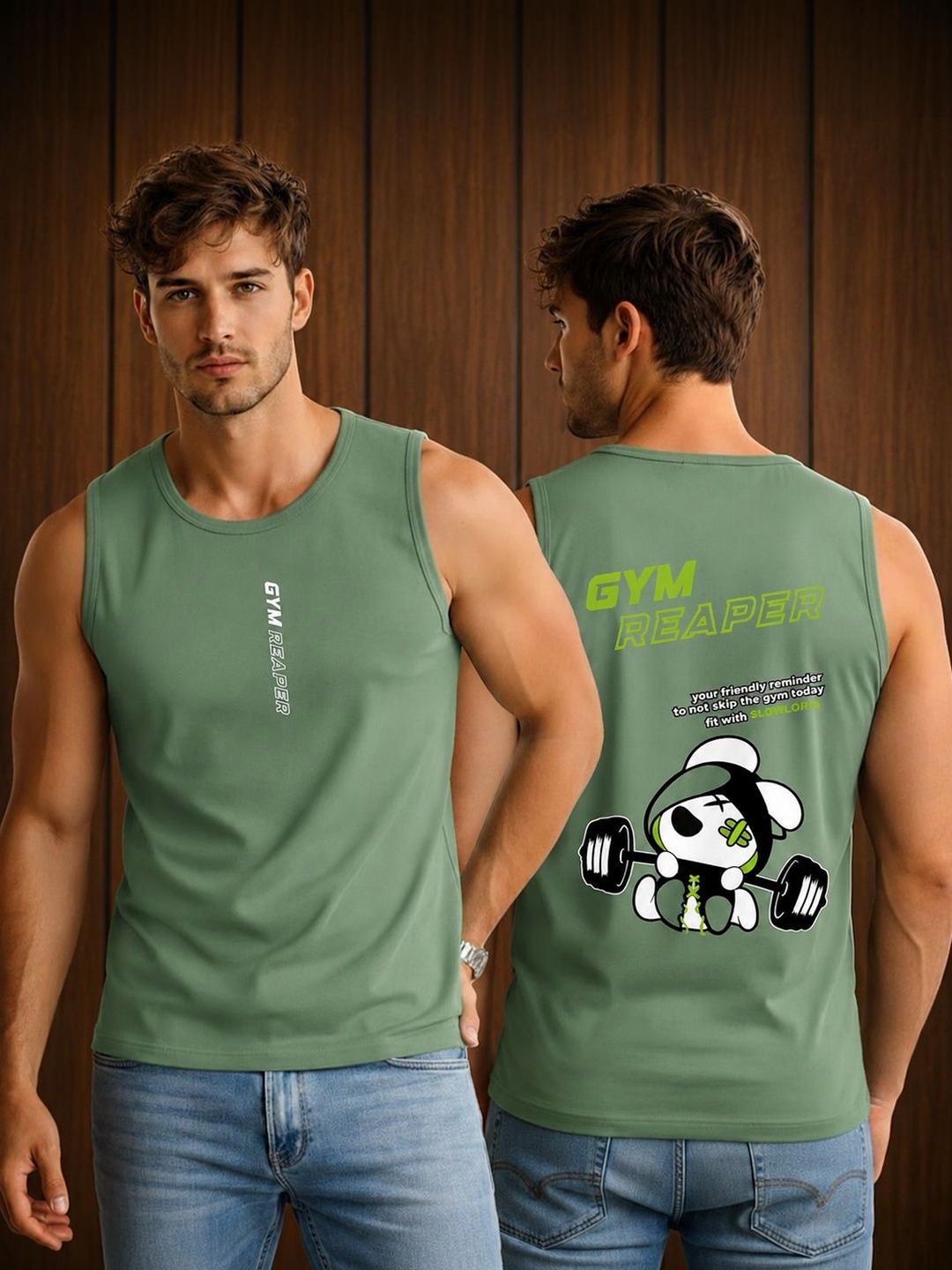 SLOWLORIS Men Typography Printed T-shirt