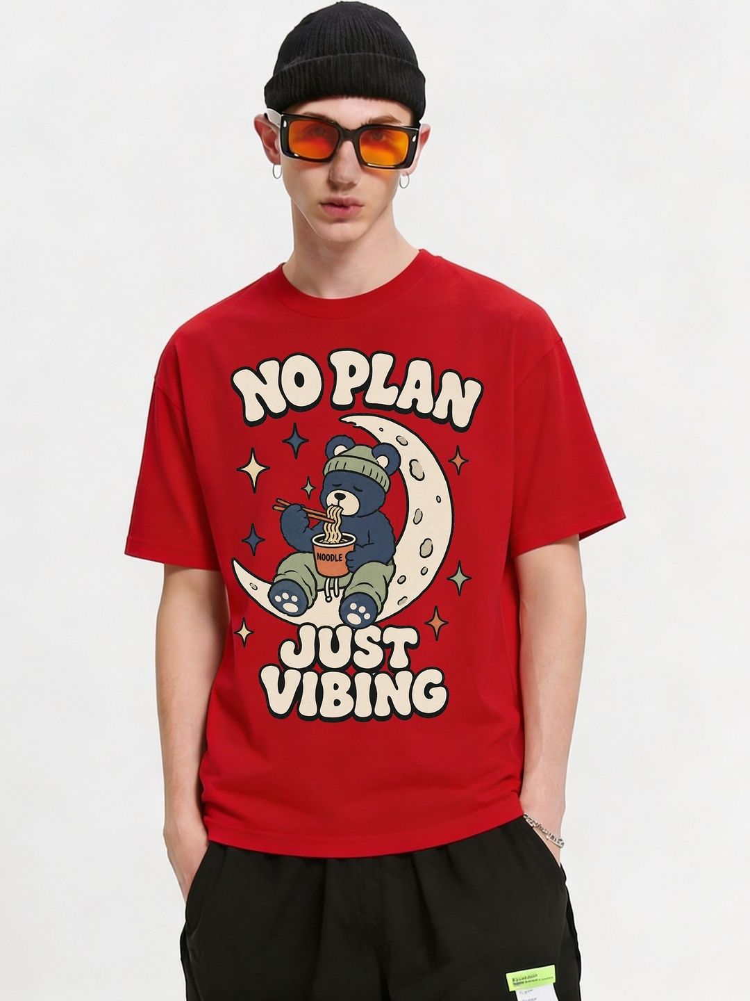 FARDA Unisex Printed Drop-Shoulder Sleeves T-shirt
