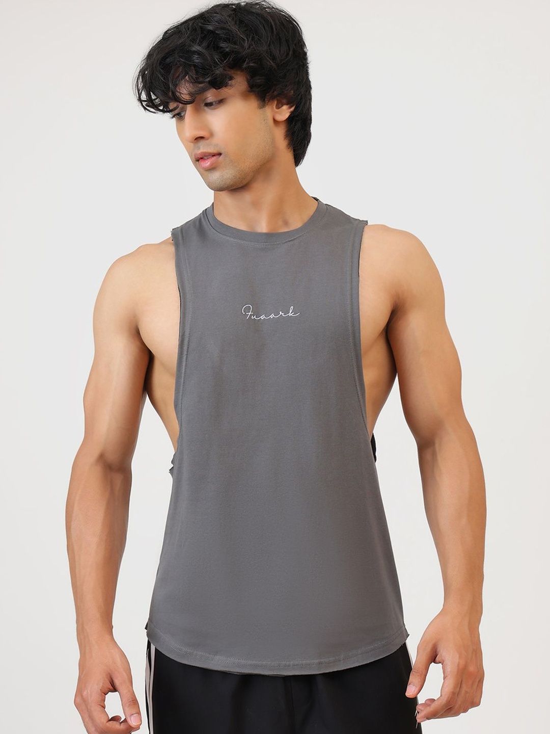 FUAARK Men Fortis Deep Arm Regualr Fit Cotton Tank Sleeveless T-Shirt