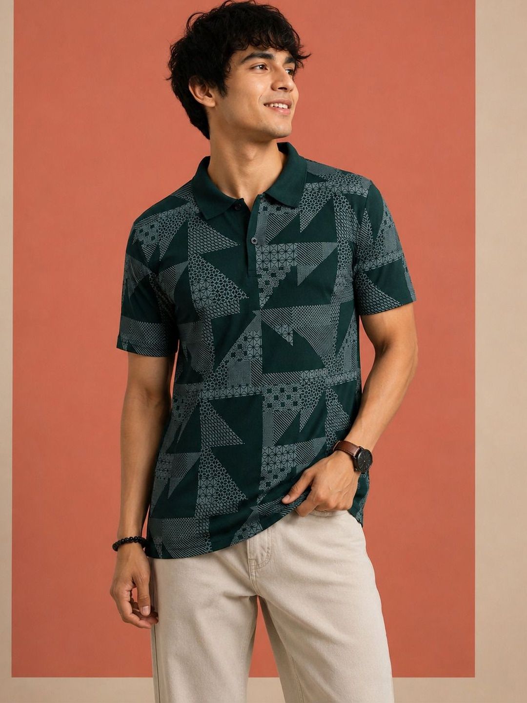 Kook N Keech Men Printed Polo Collar T-shirt
