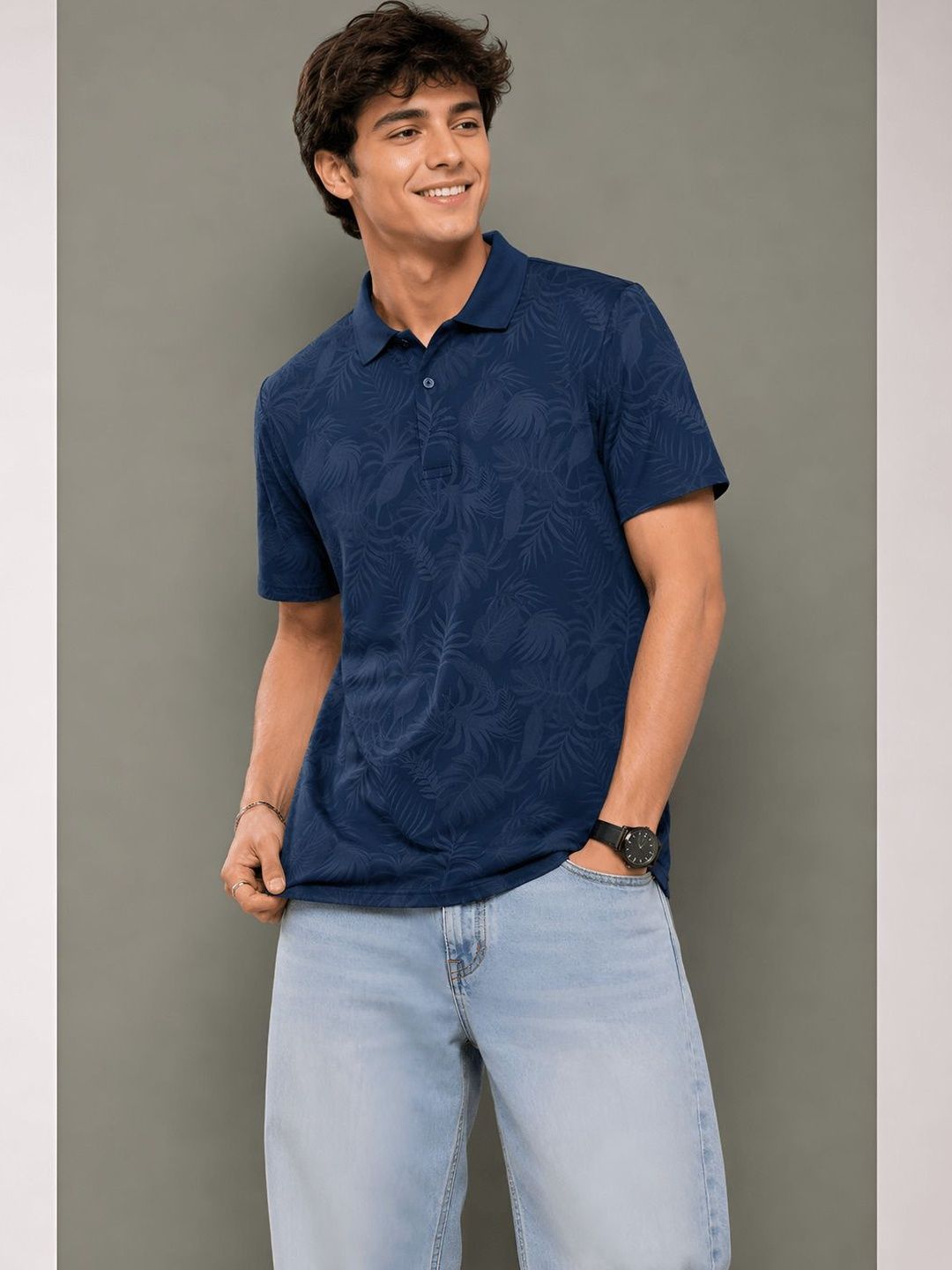 Kook N Keech Men Printed Polo Collar T-shirt