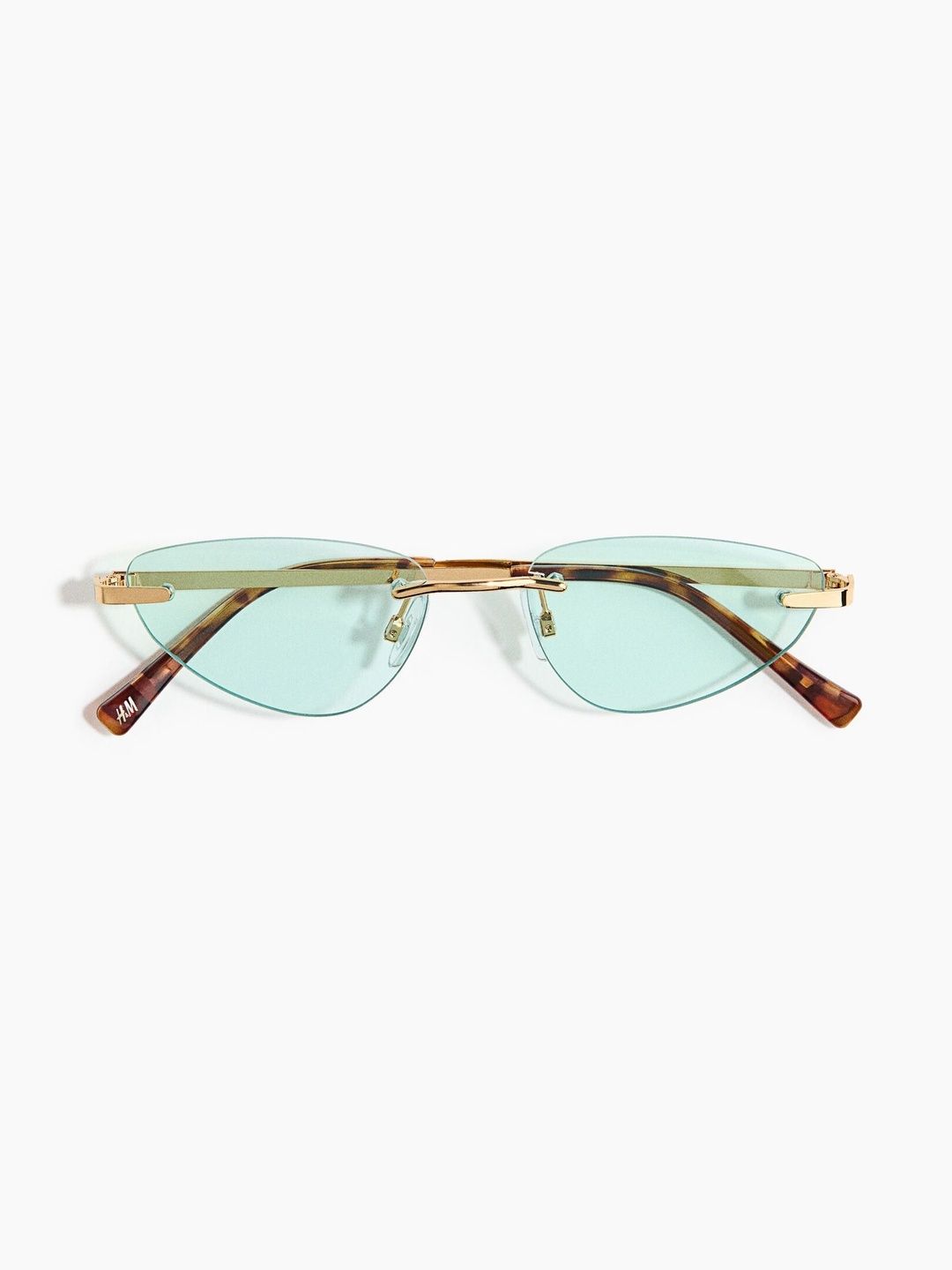 H&M Women Green Lens & Gold-Toned Other Sunglasses with