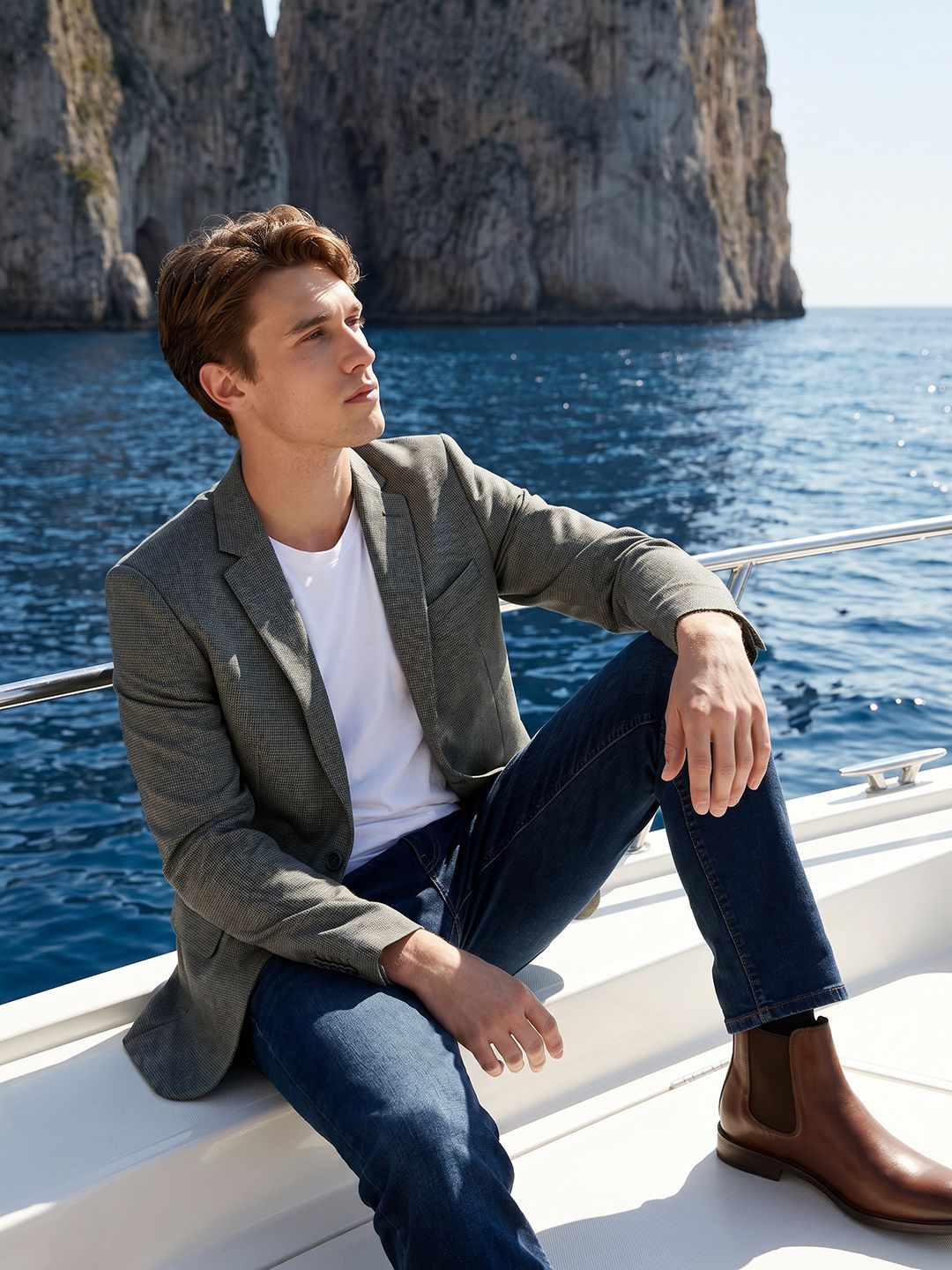 Mast & Harbour Notched Lapel Single-Breasted Smart Casual Blazers