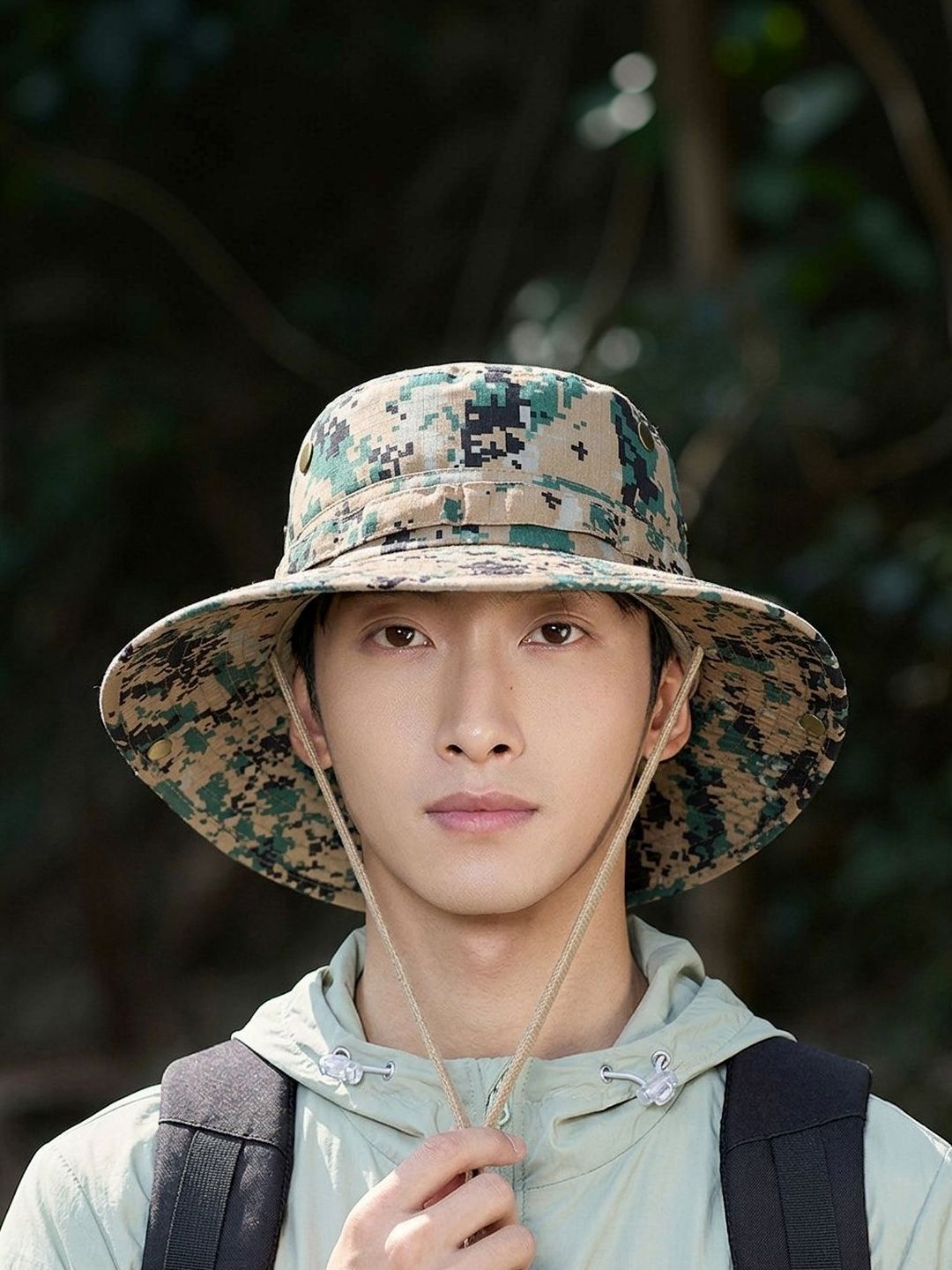 Mast & Harbour Men Green Self Design Bucket Hat