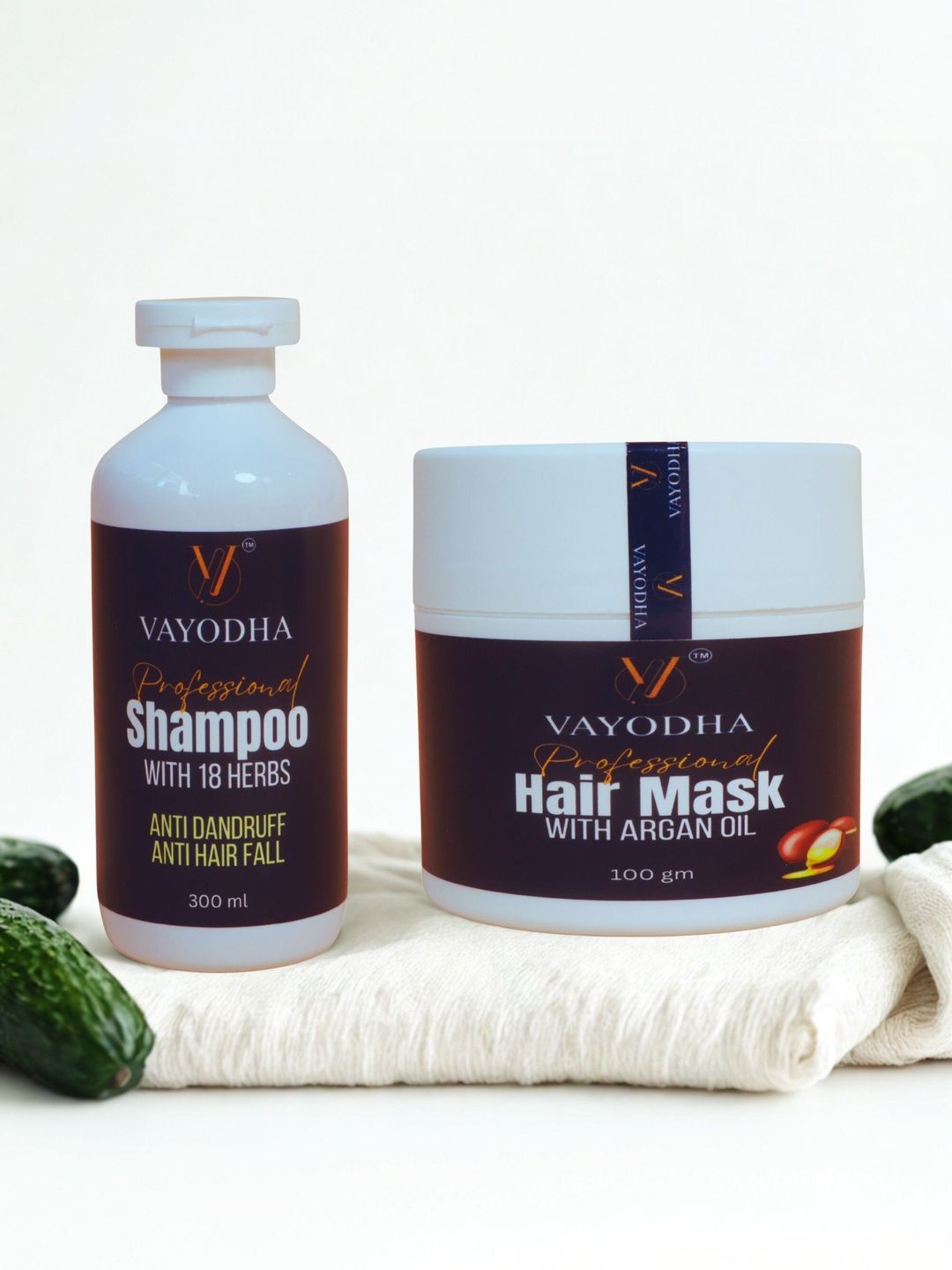 VAYODHA VAYODHA Set Of 2 Anti Dandruff & Hair Fall With Argon Oil Shampoo - 300ml & Hair Mask 100g