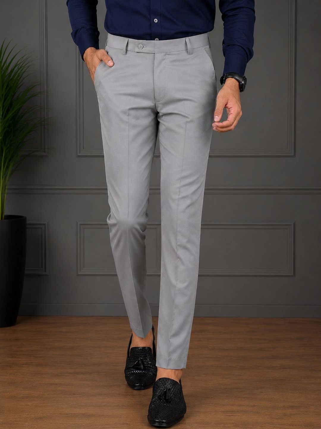GHABA CREATION Men Easy Wash Trousers