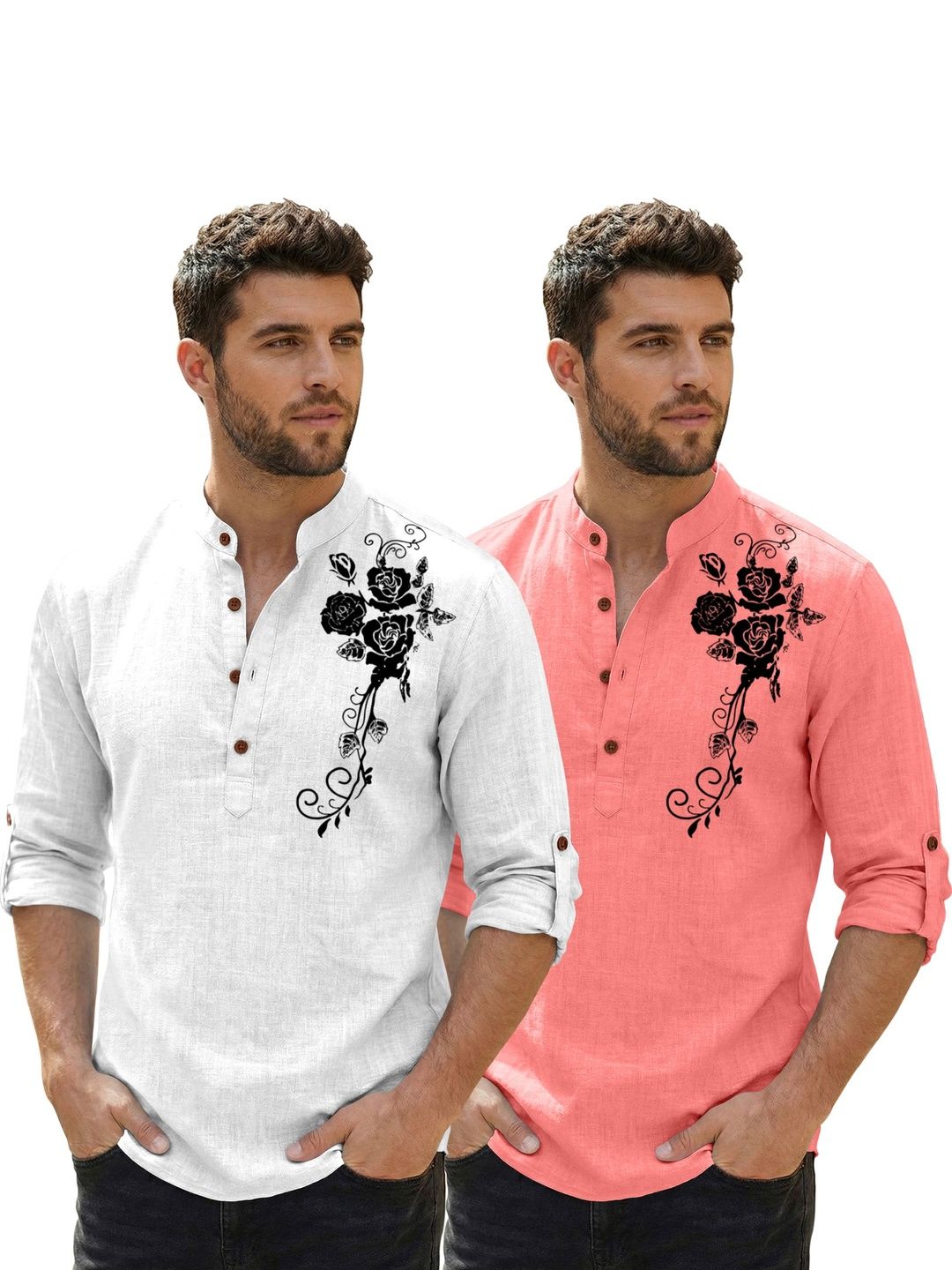 Fifth U Men Floral Printed Floral Kurta