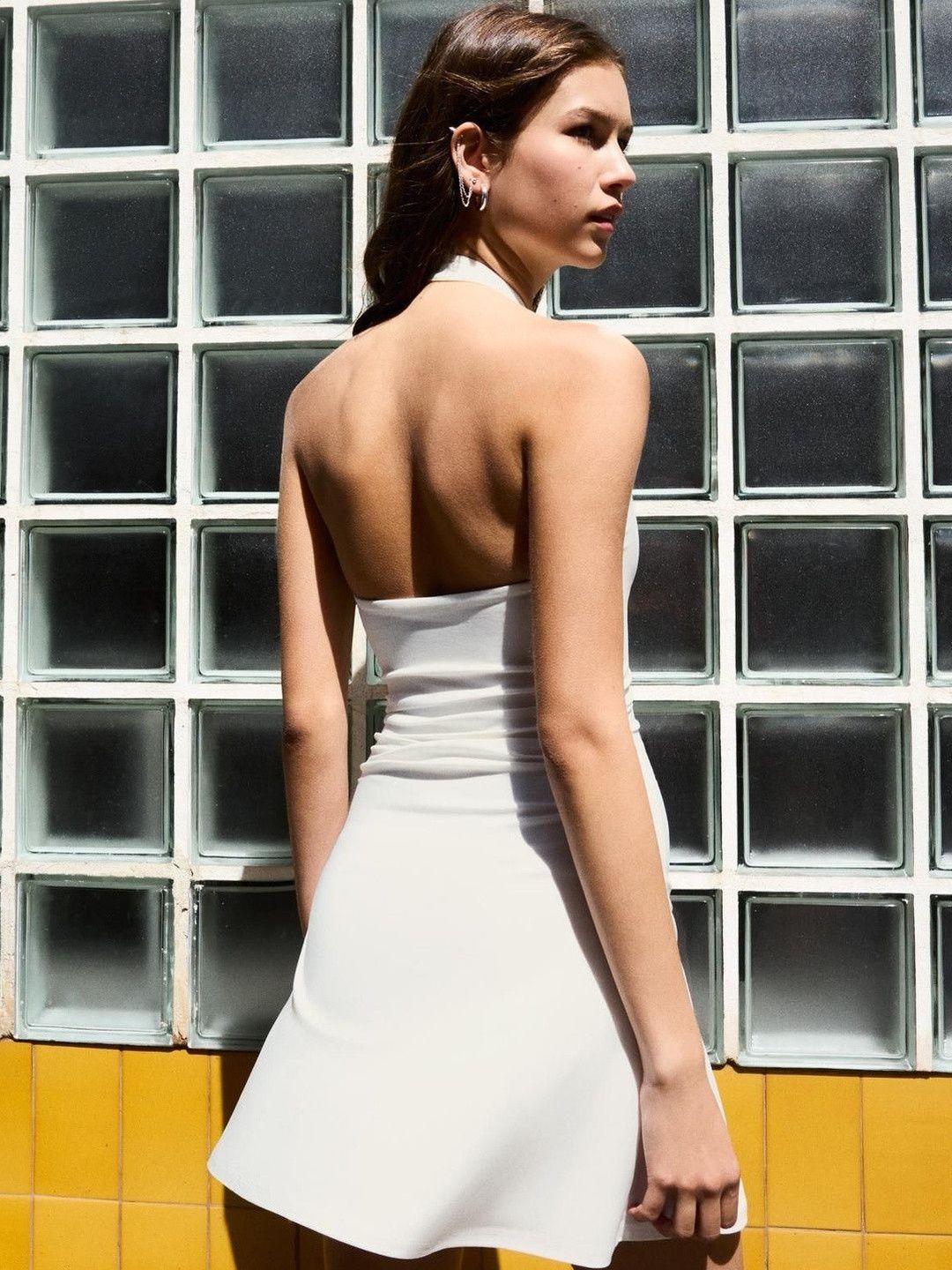 Halter Dress With Qipao Neckline