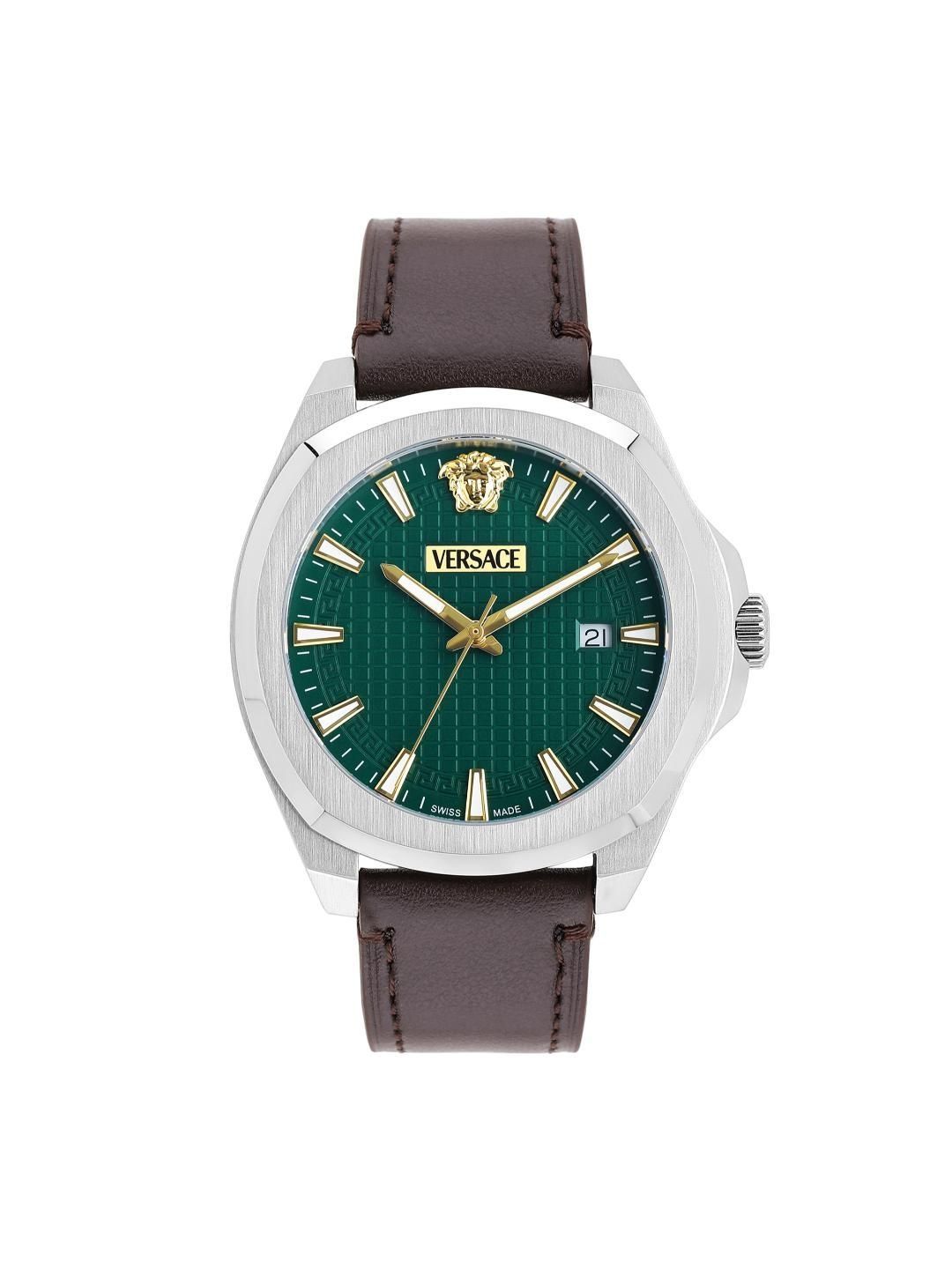 Versace Versace Luxury 3 Hands 42 mm Green Dial Men Analog Watch- VEKKA0225