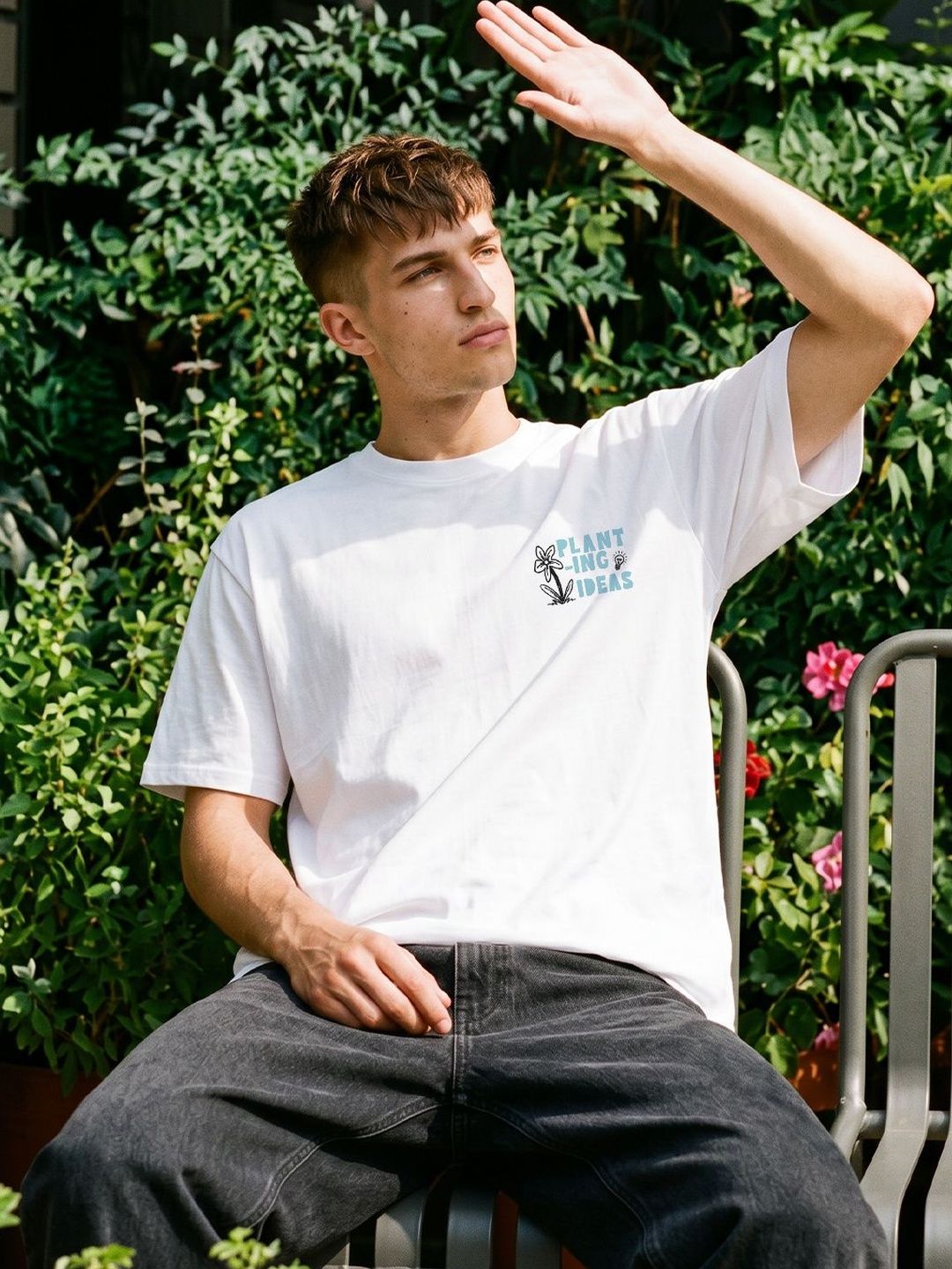 Dennis Lingo Men Printed Drop-Shoulder Sleeves T-shirt