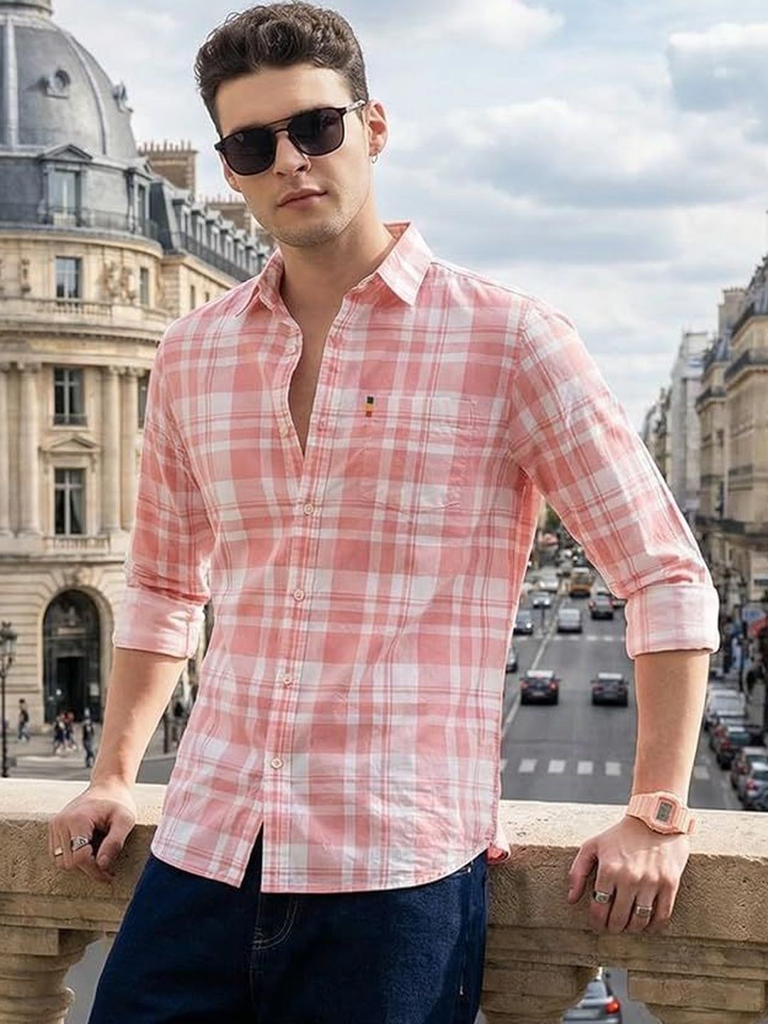 Foomer Men Cotton Classic Casual Shirt